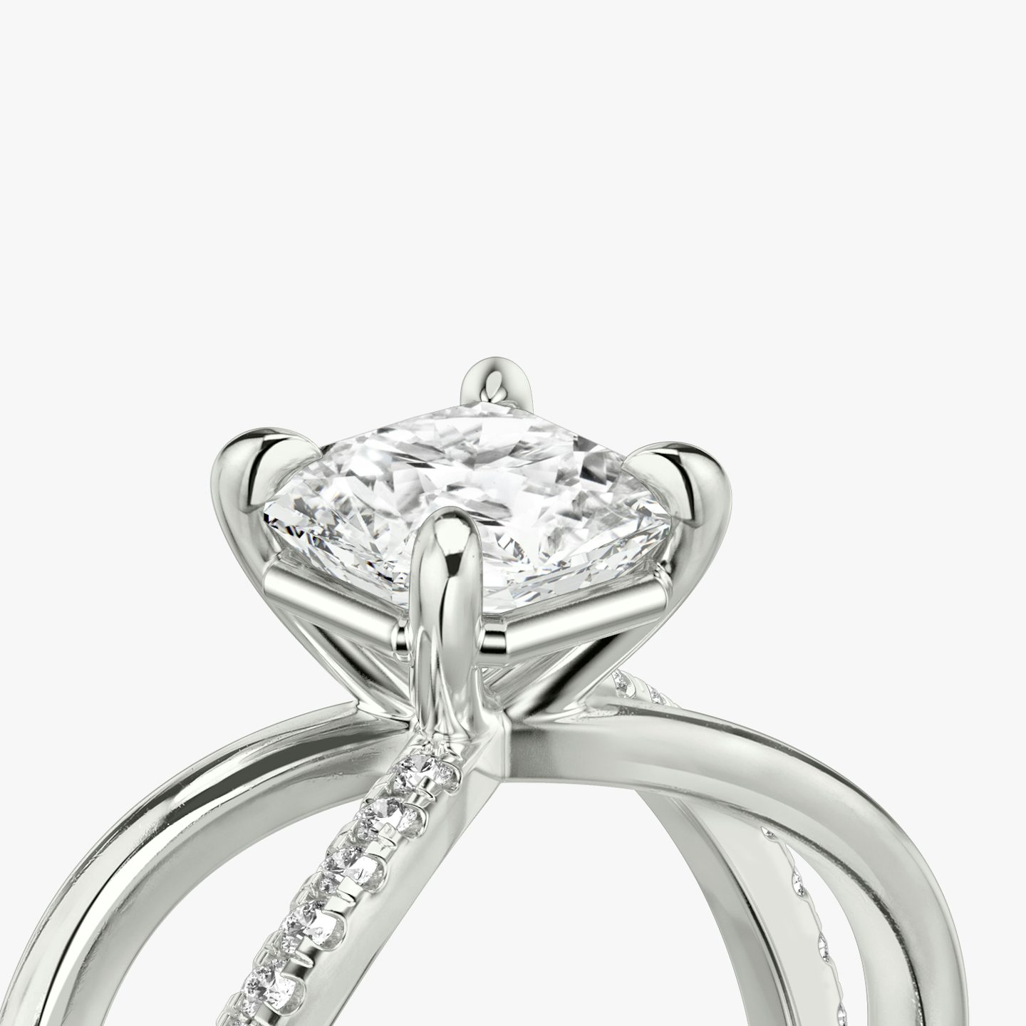 The Duet | Asscher | Platinum | bandAccent: Pavé | diamondOrientation: vertical | caratWeight: other
