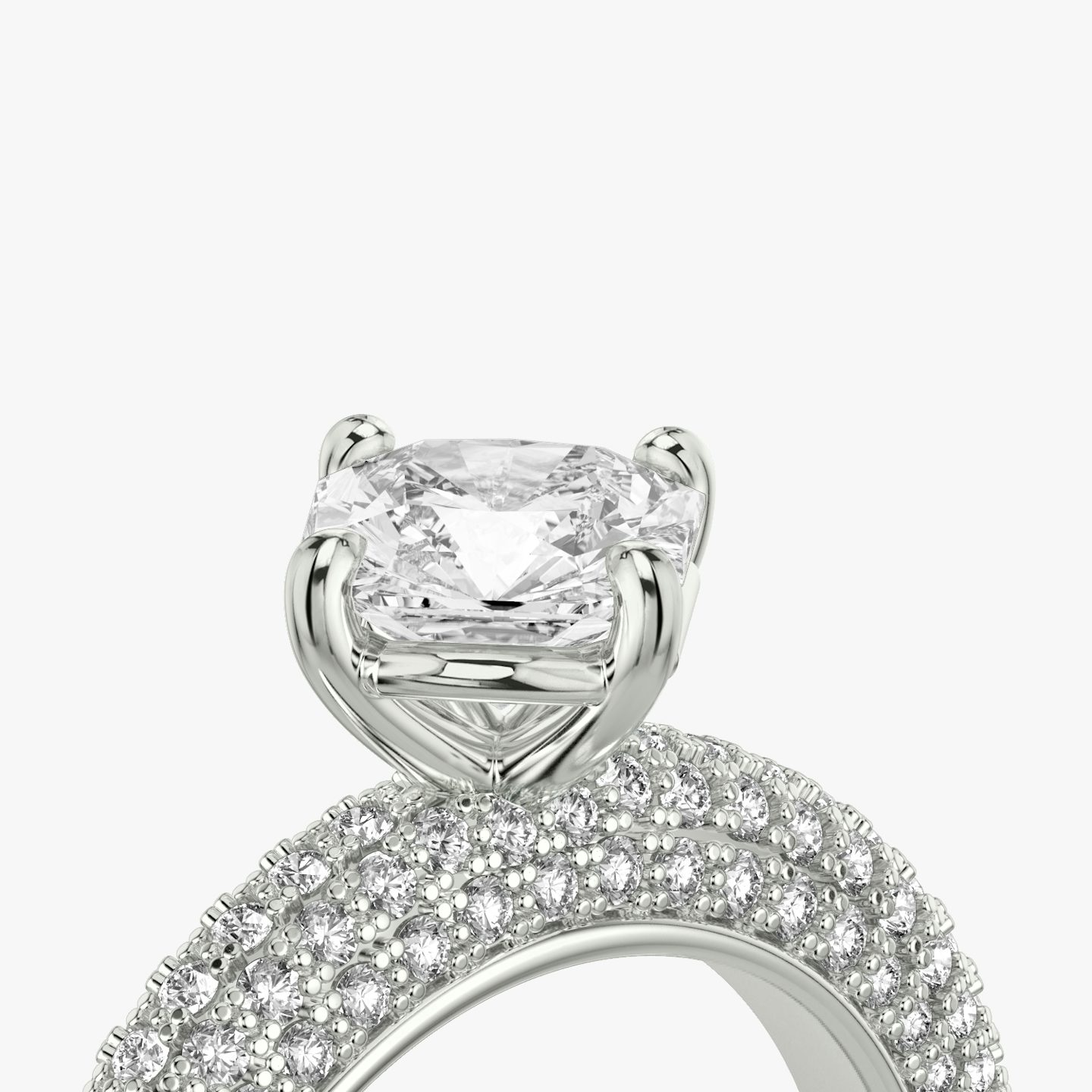 The Curator | Asscher | Platinum | bandAccent: Pavé | diamondOrientation: vertical | caratWeight: other
