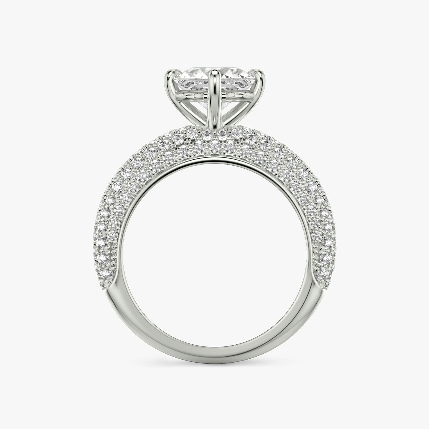 The Curator | Asscher | Platinum | bandAccent: Pavé | diamondOrientation: vertical | caratWeight: other