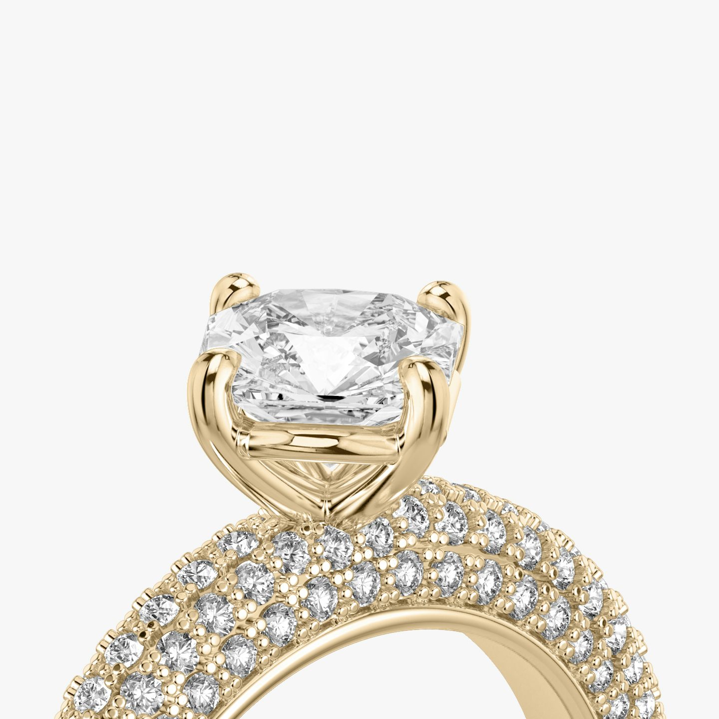 The Curator | Asscher | 14k | Rose Gold | bandAccent: Pavé | diamondOrientation: vertical | caratWeight: other