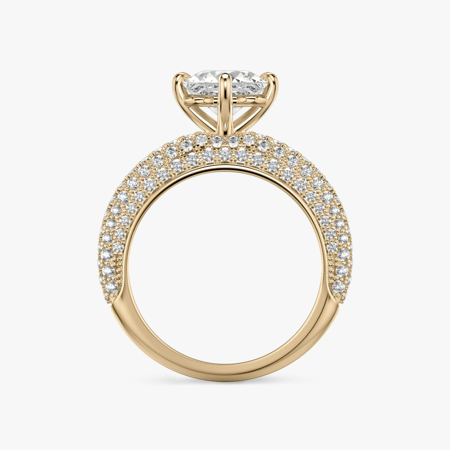 The Curator | Asscher | 14k | Rose Gold | bandAccent: Pavé | diamondOrientation: vertical | caratWeight: other