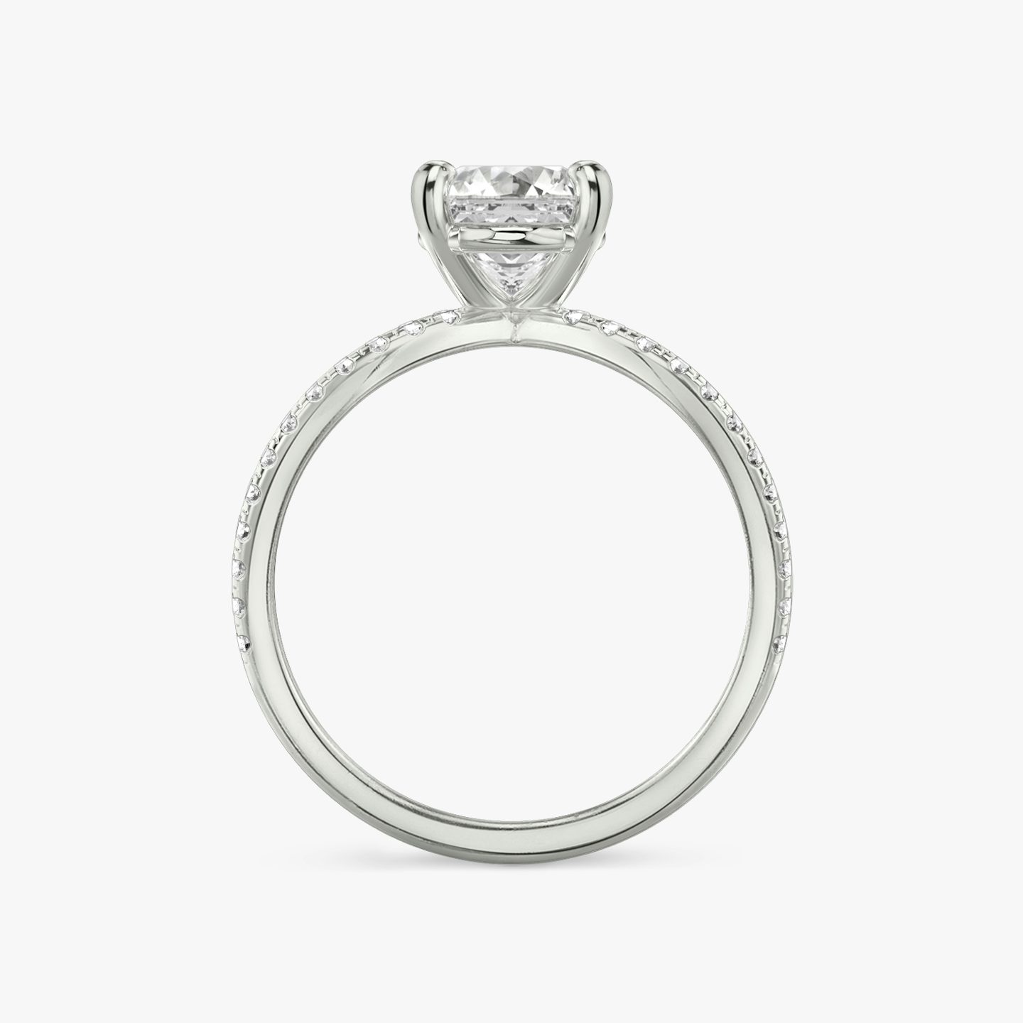 The Duet | Asscher | Platinum | bandAccent: Double pavé | diamondOrientation: vertical | caratWeight: other