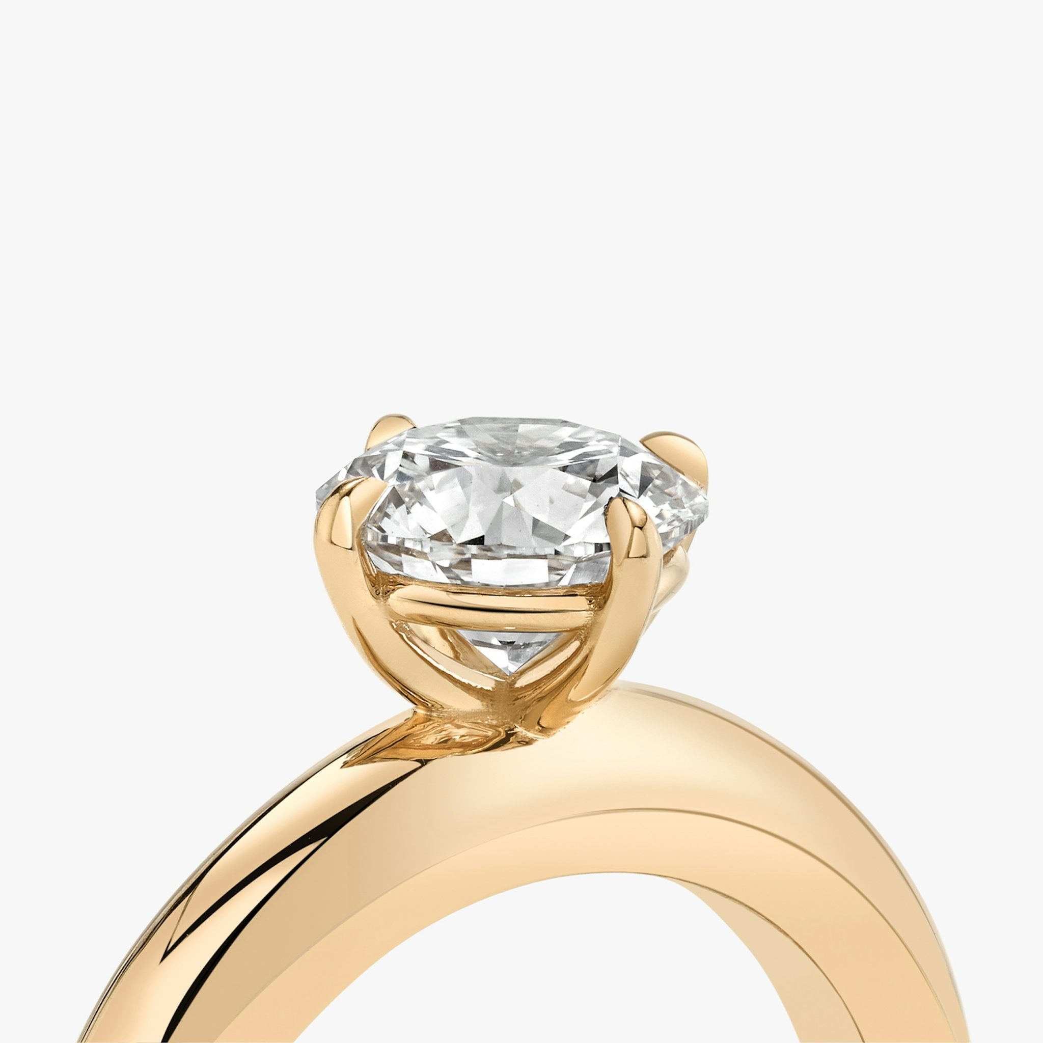 The Curator | Round Brilliant | 14k | Rose Gold | bandAccent: Plain | caratWeight: other | diamondOrientation: vertical