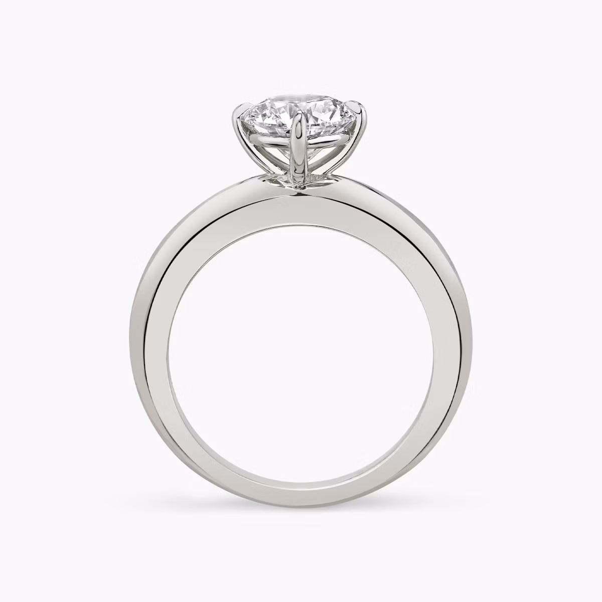 The Curator | Round Brilliant | Platinum | bandAccent: Plain | caratWeight: 1.5ct | diamondOrientation: vertical