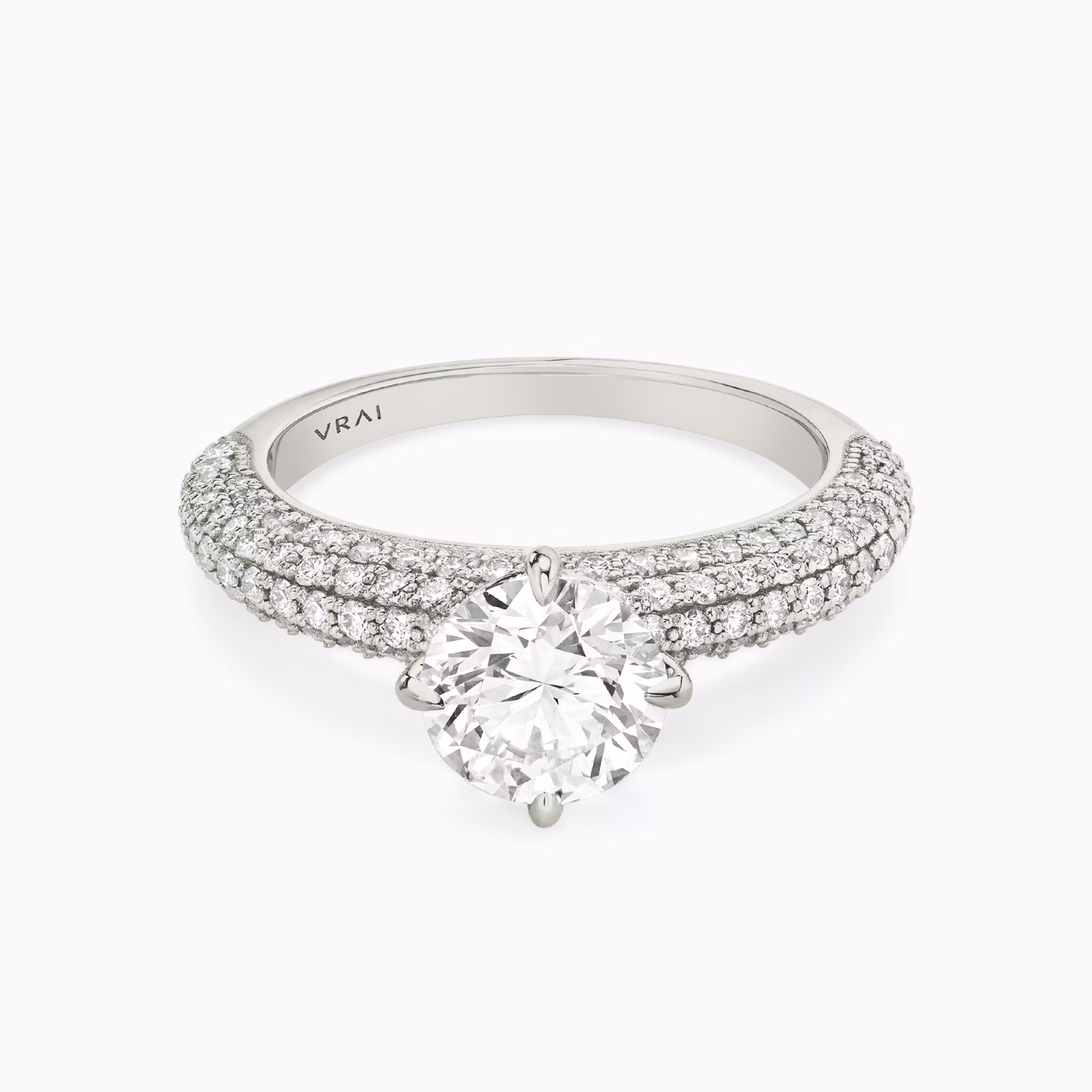 Curator round engagement ring