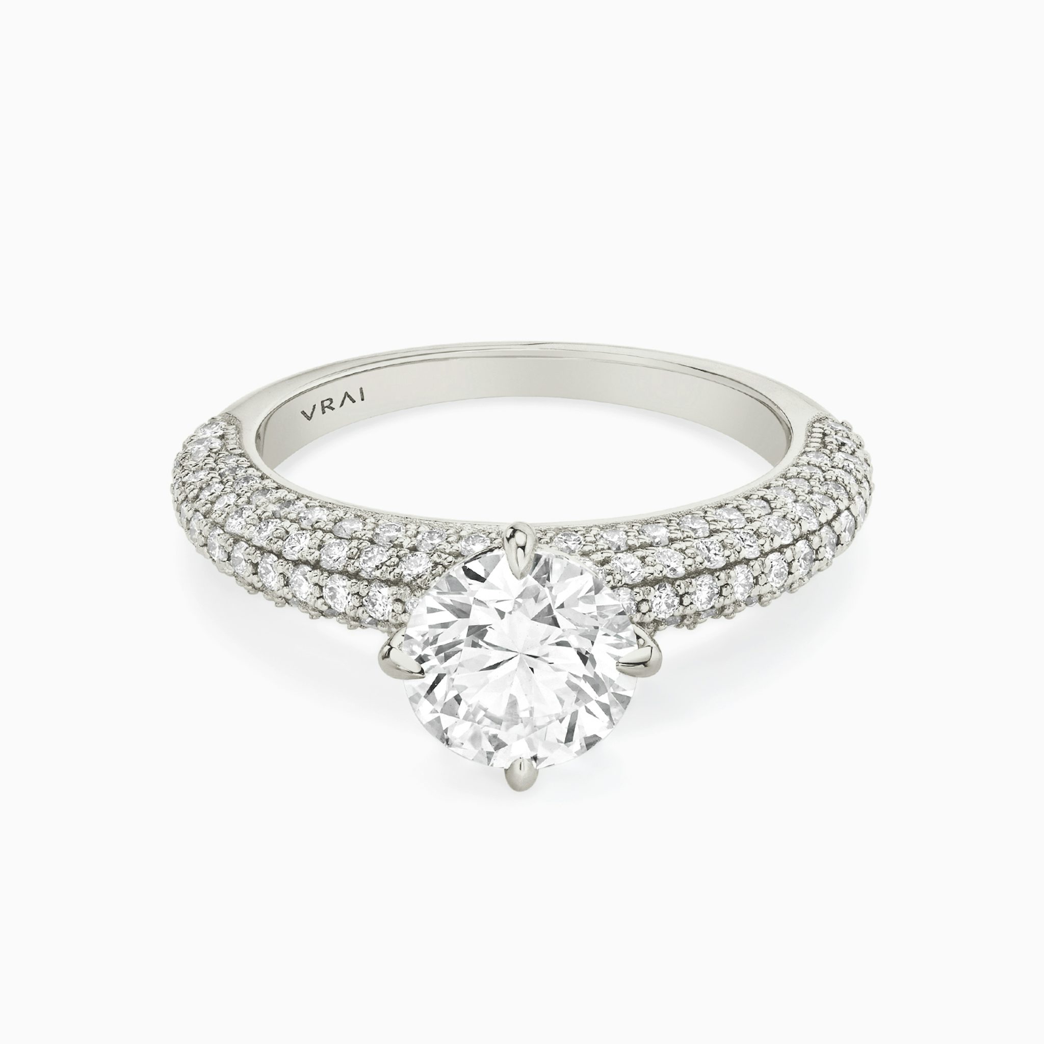 Curator round engagement ring
