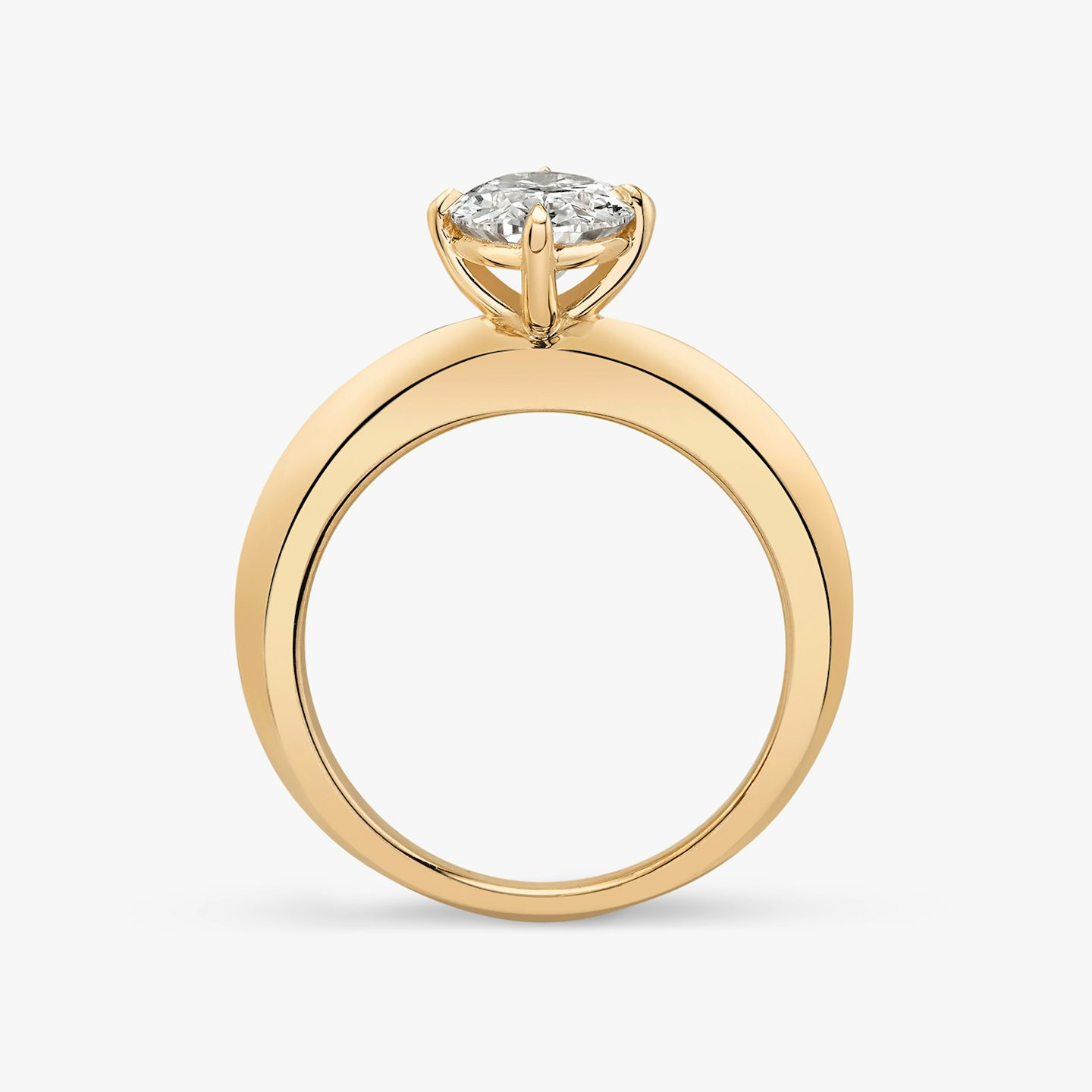 The Curator | Oval | 14k | Rose Gold | bandAccent: Plain | diamondOrientation: vertical | caratWeight: other