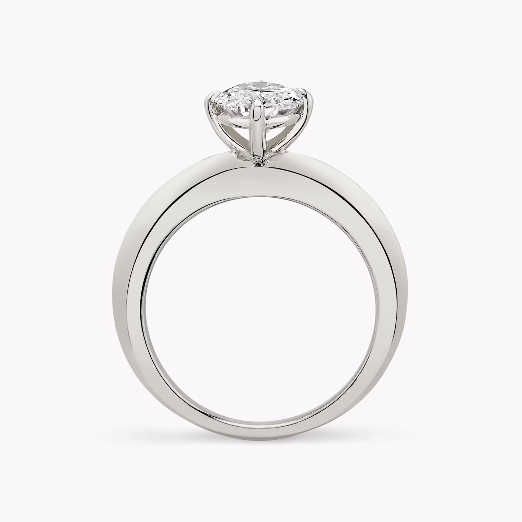 The Curator | Oval | Platinum | bandAccent: Plain | diamondOrientation: vertical | caratWeight: other