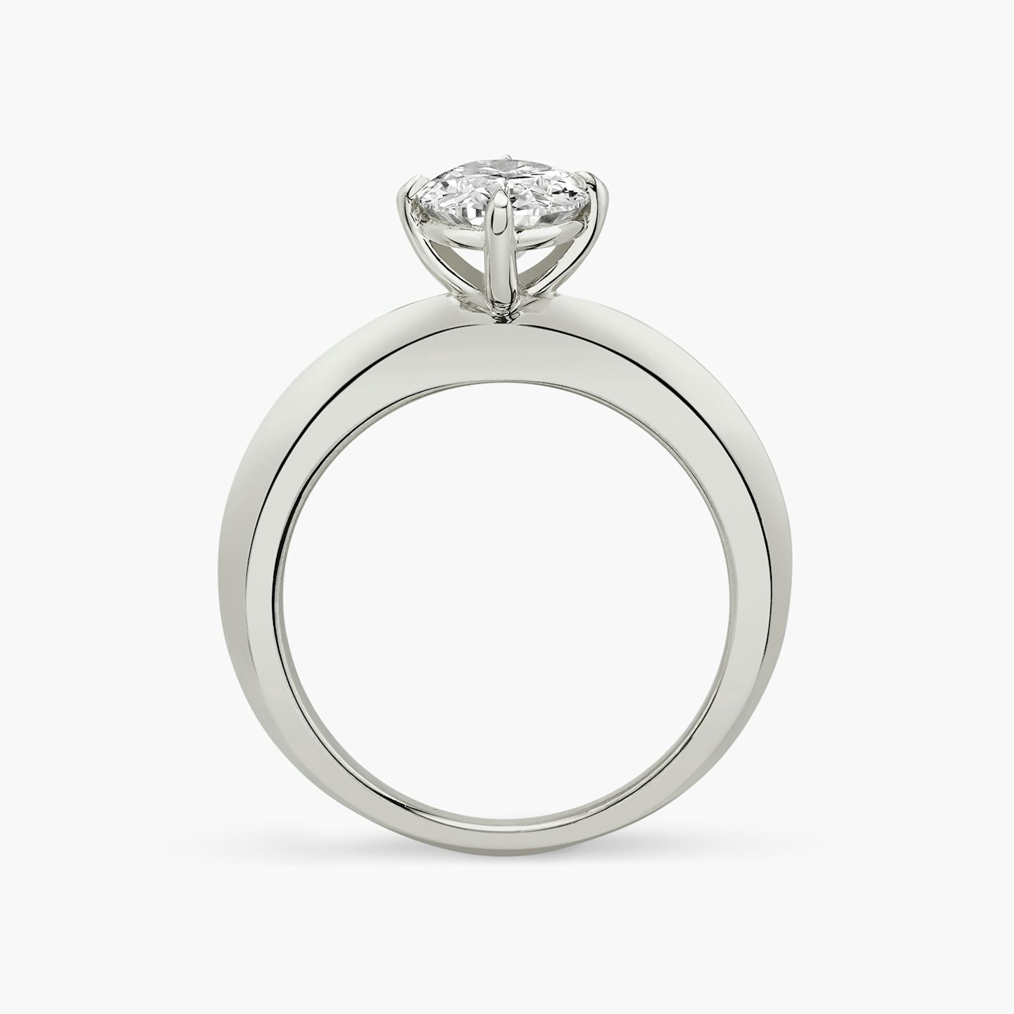 The Curator | Oval | Platinum | bandAccent: Plain | diamondOrientation: vertical | caratWeight: other