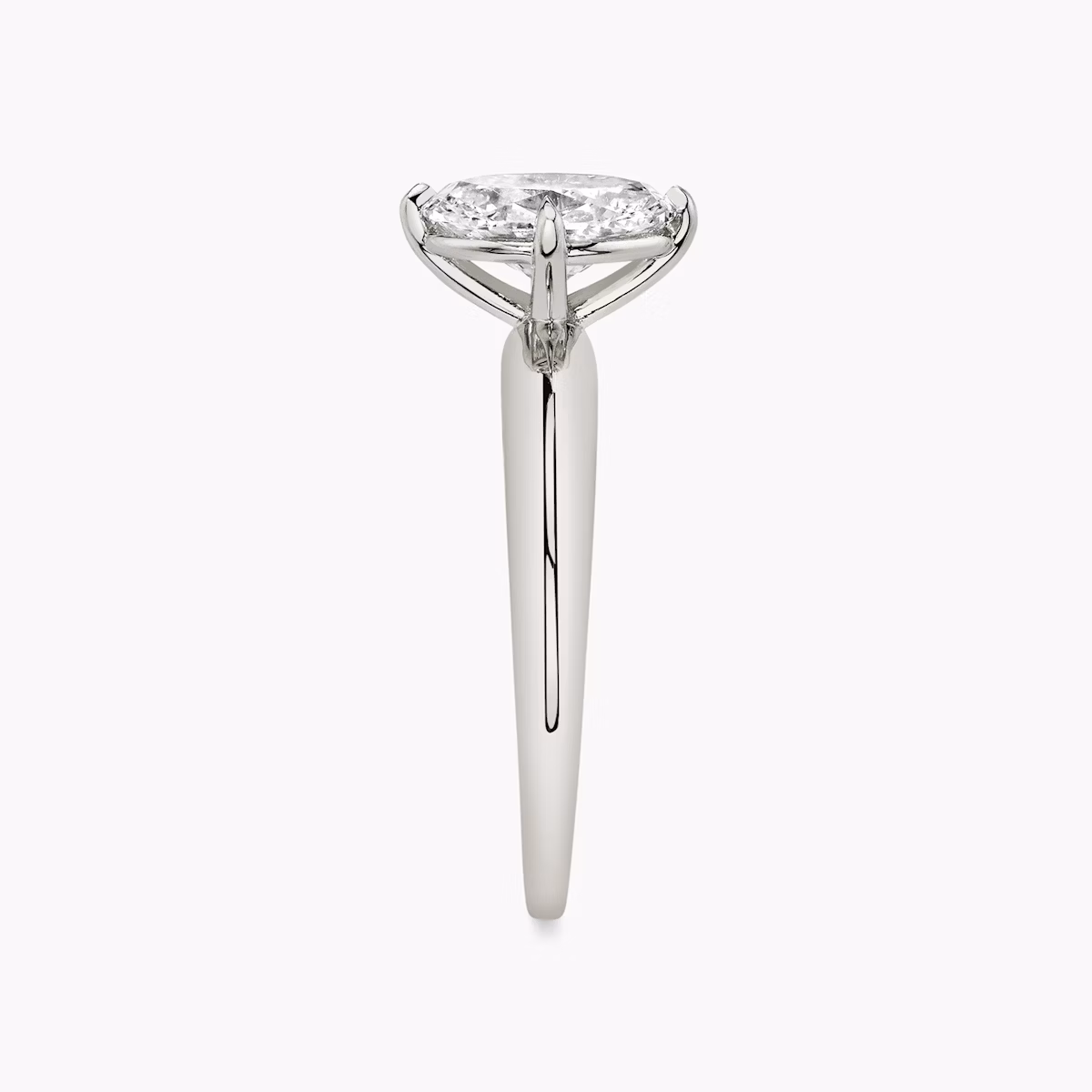 The Curator | Oval | 18k | White Gold | bandAccent: Plain | diamondOrientation: vertical | caratWeight: other