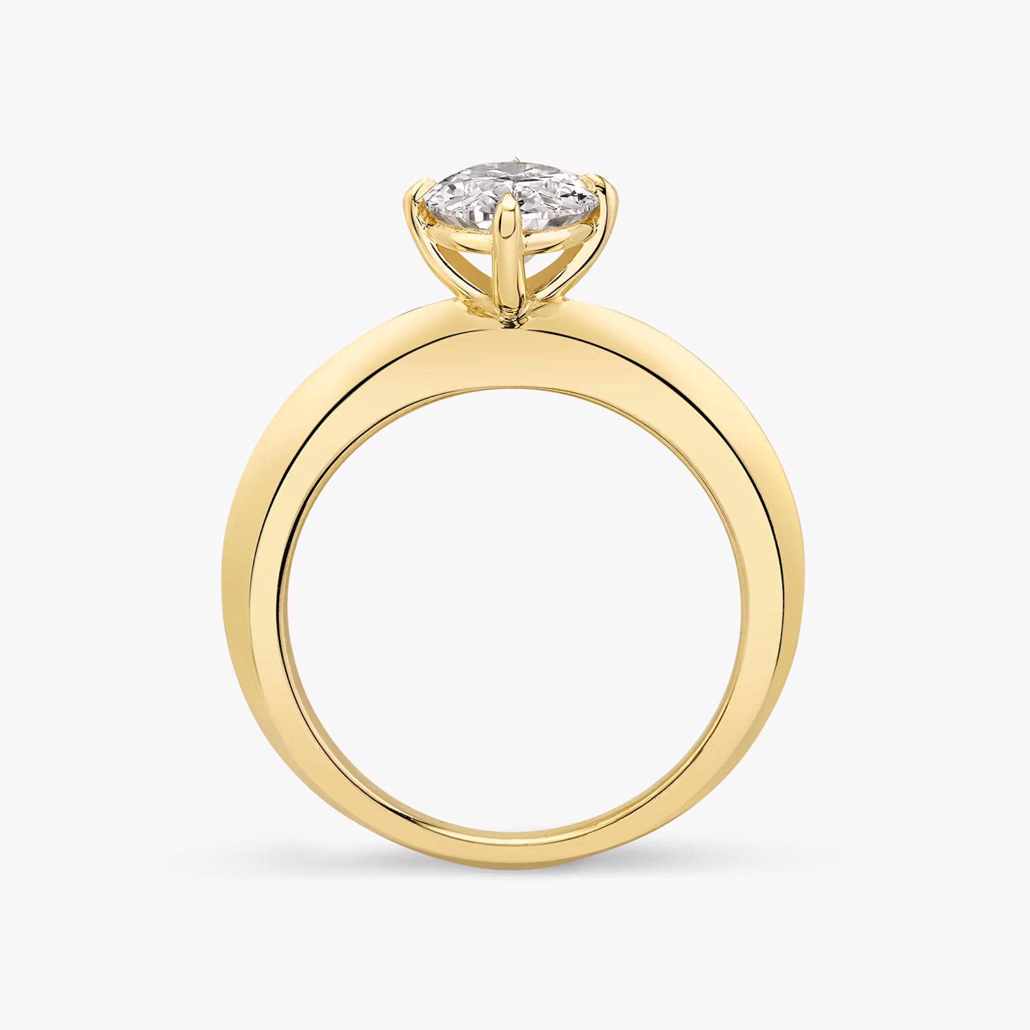 The Curator | Oval | 18k | Yellow Gold | bandAccent: Plain | diamondOrientation: vertical | caratWeight: other