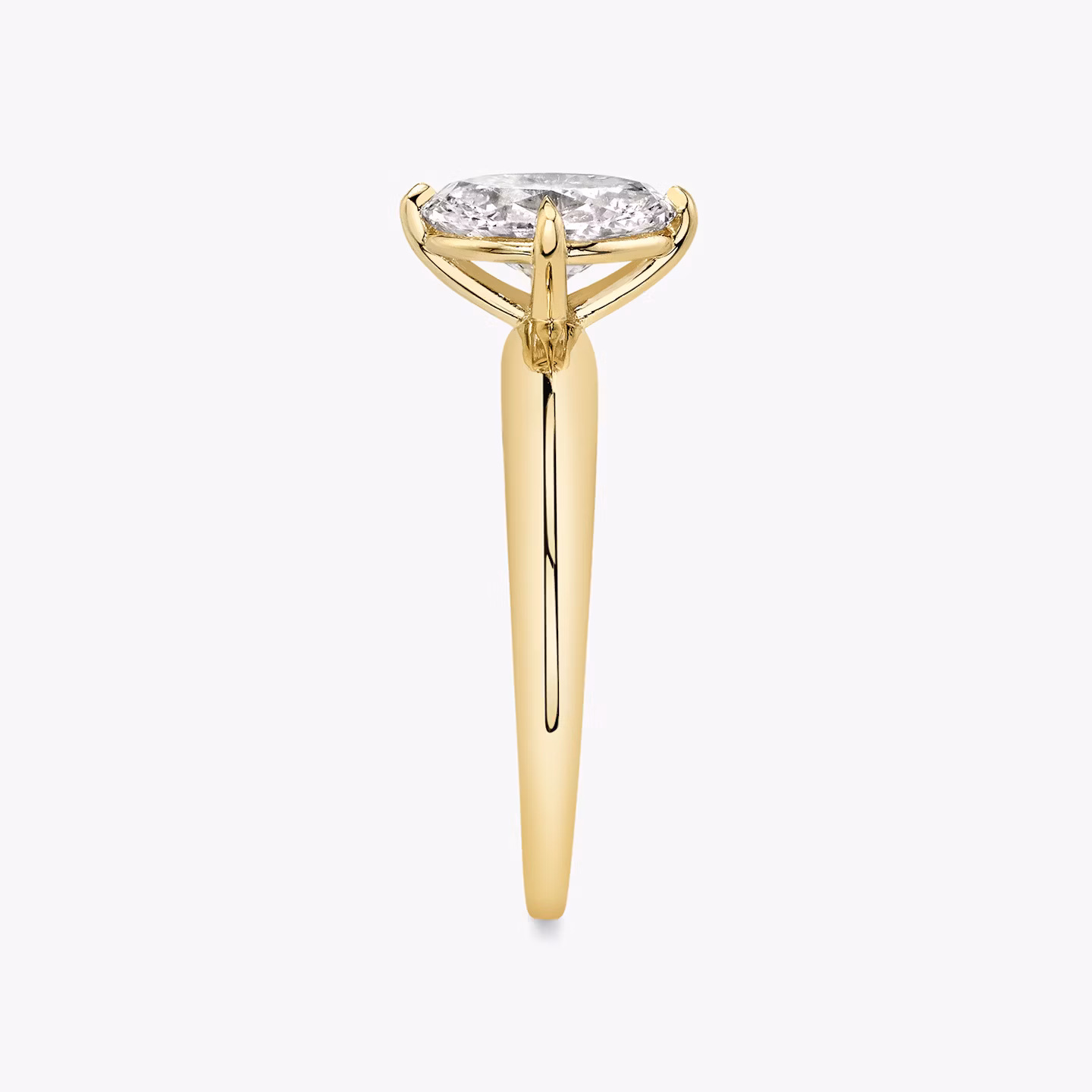 The Curator | Oval | 18k | Yellow Gold | bandAccent: Plain | diamondOrientation: vertical | caratWeight: other
