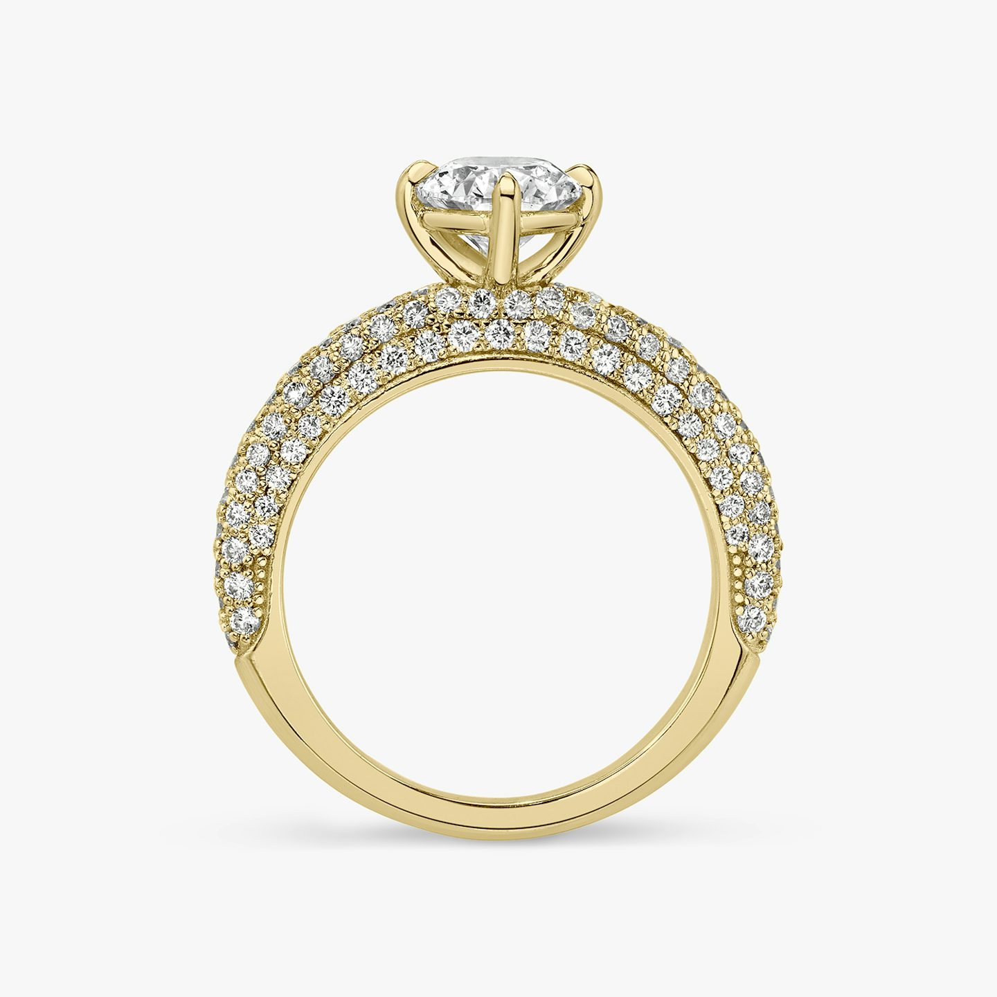 Curator | Oval | 18k | Gelbgold | bandAccent: Mit Pavé-Besatz | diamondOrientation: vertical | caratWeight: other