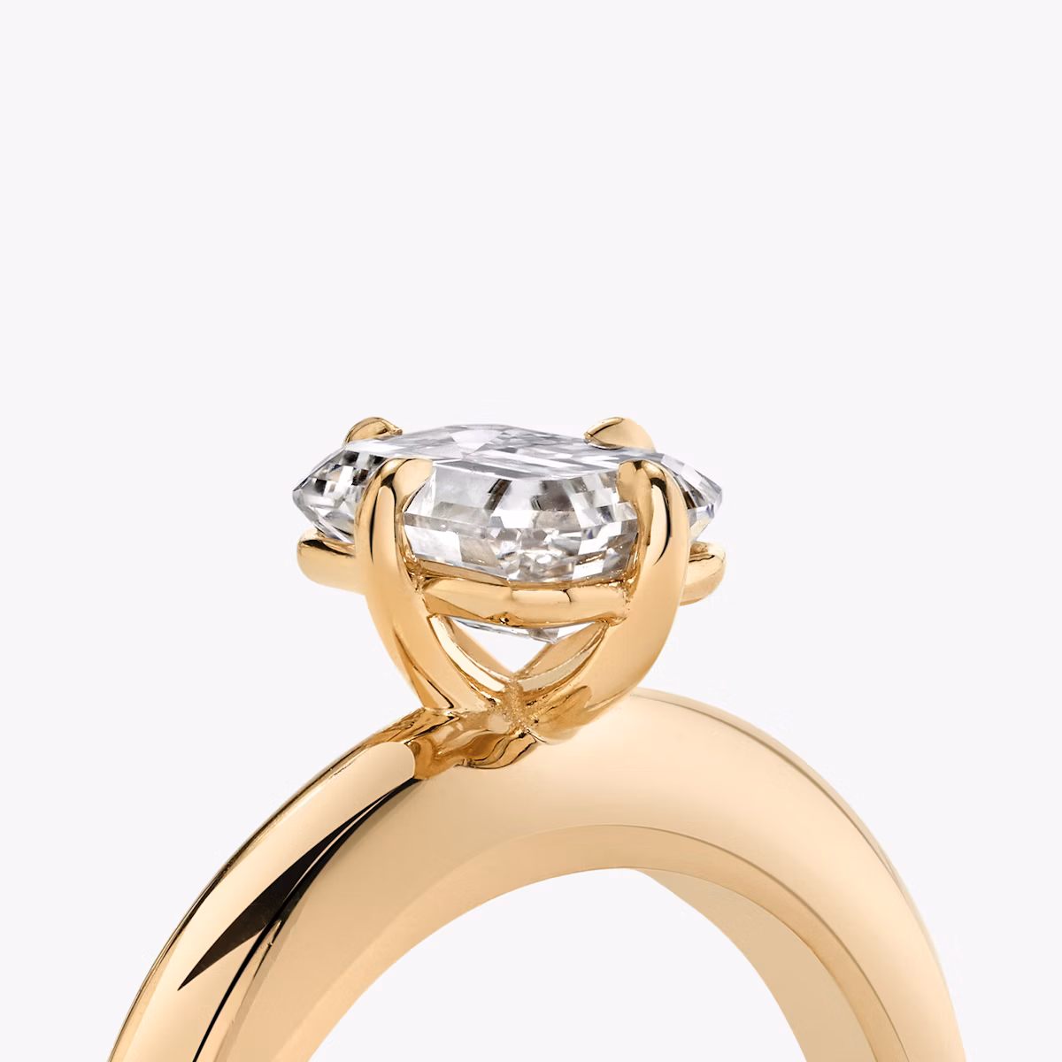 The Curator | Emerald | 14k | Rose Gold | bandAccent: Plain | diamondOrientation: vertical | caratWeight: other