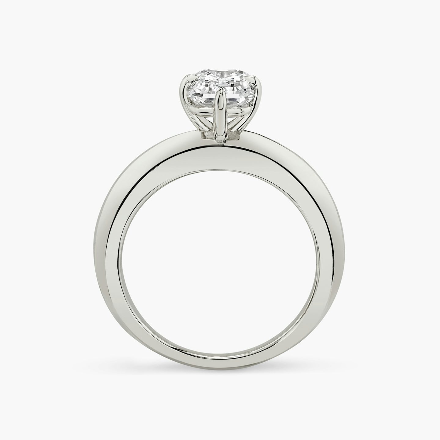 The Curator | Emerald | Platinum | bandAccent: Plain | diamondOrientation: vertical | caratWeight: other