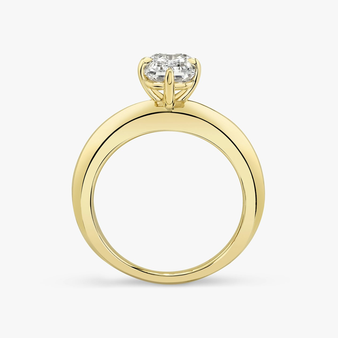 The Curator | Emerald | 18k | Yellow Gold | bandAccent: Plain | diamondOrientation: vertical | caratWeight: other
