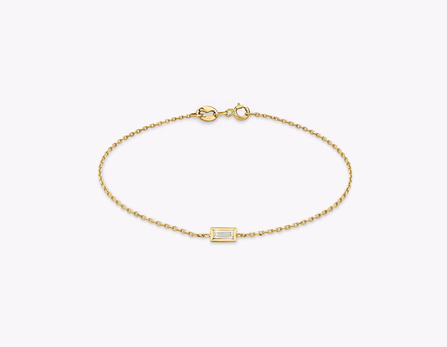 Pulsera Knife-Edge Bezel Baguette | Yellow Gold