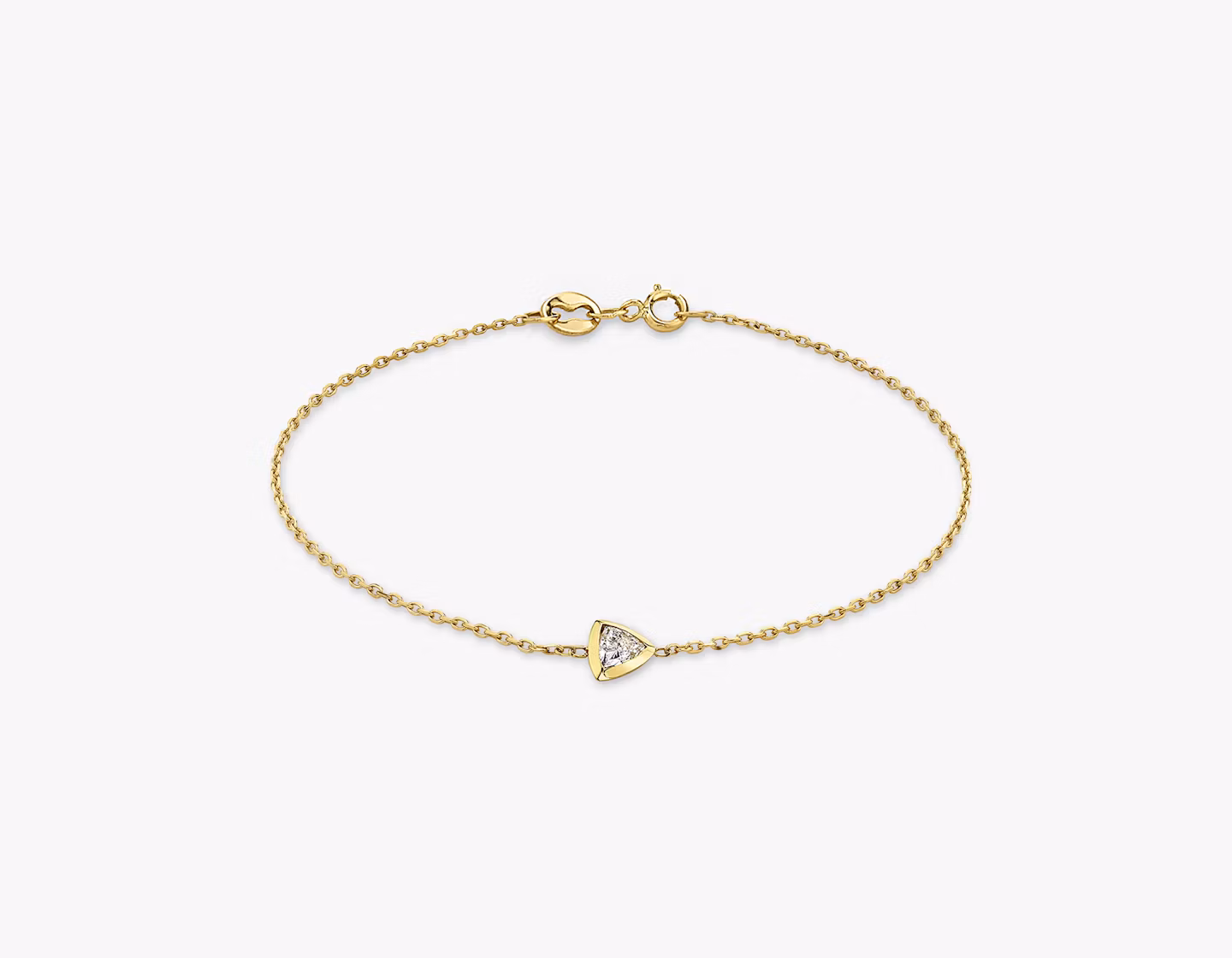 Knife-Edge Bezel Armband Trillant | Yellow Gold