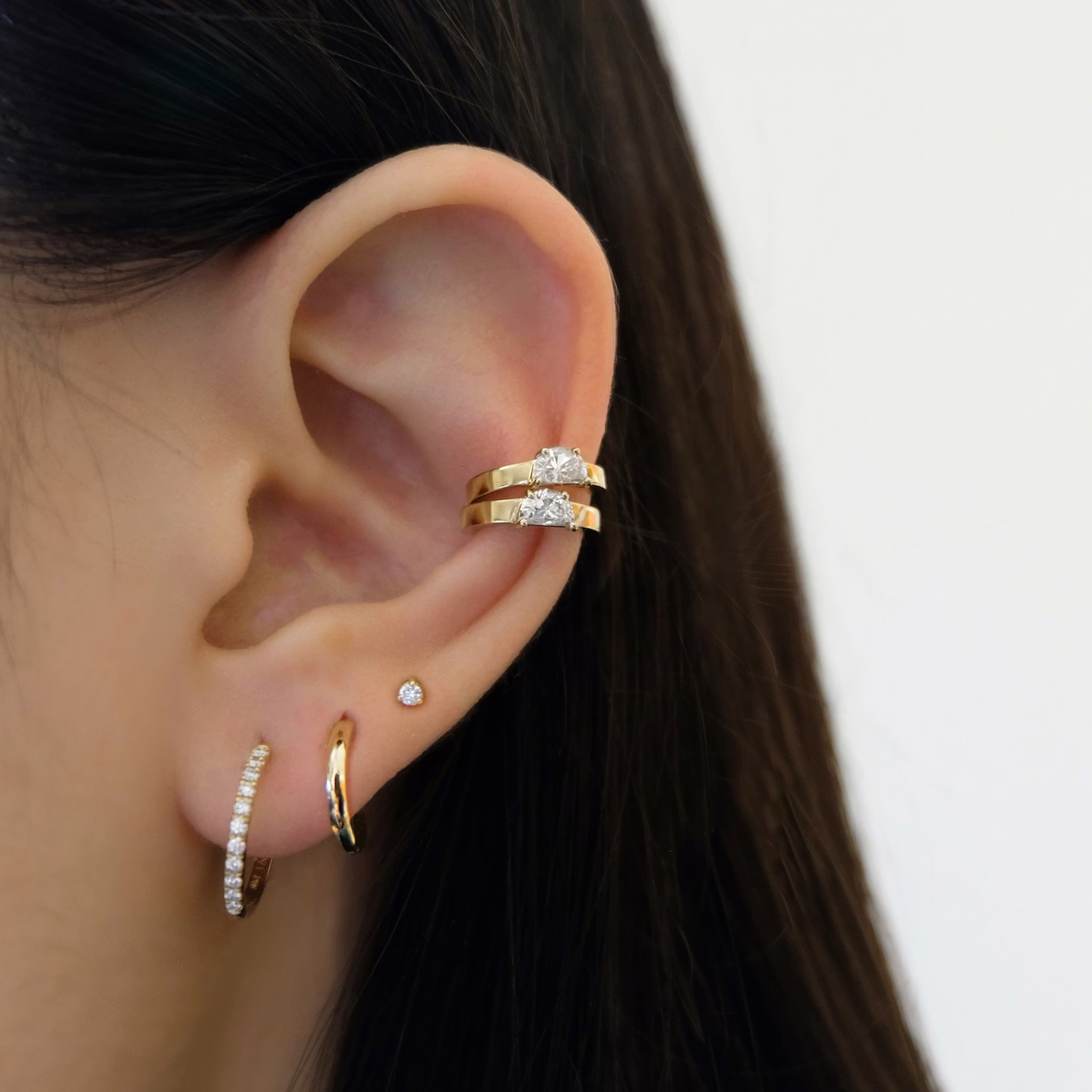 Half Moon Ear Cuff | Halbmond | 14k | Gelbgold