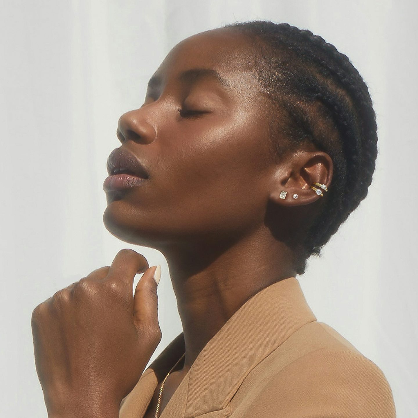 Brazalete de Oreja Redondo Brillante | Brillante | 14k | Oro amarillo