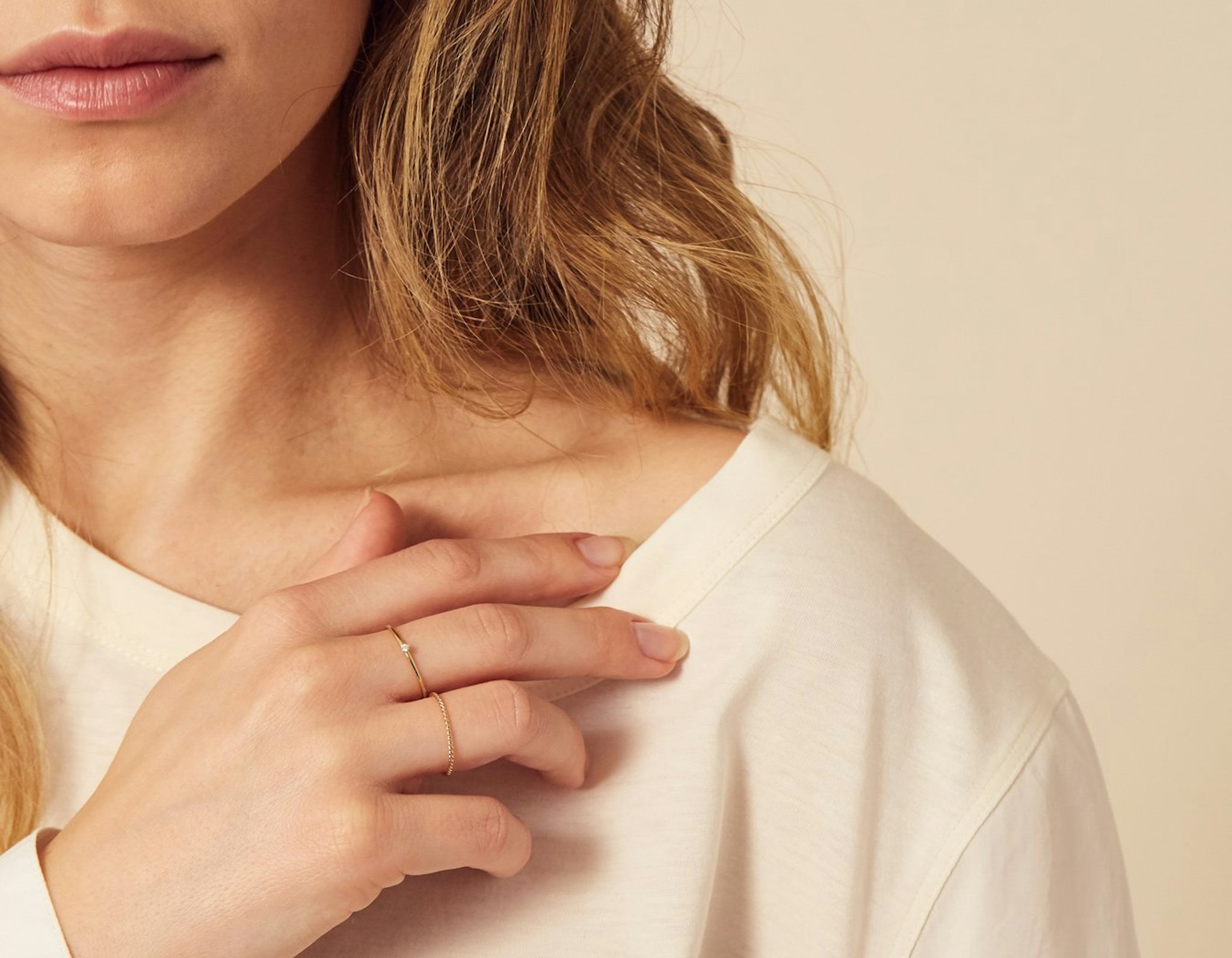 Tiny Ring | Round Brilliant | 14k | Yellow Gold