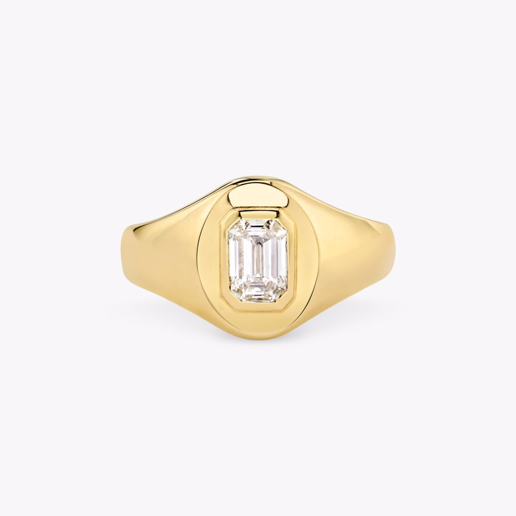 VRAI Signet Ring | Emerald | 14k | Yellow Gold