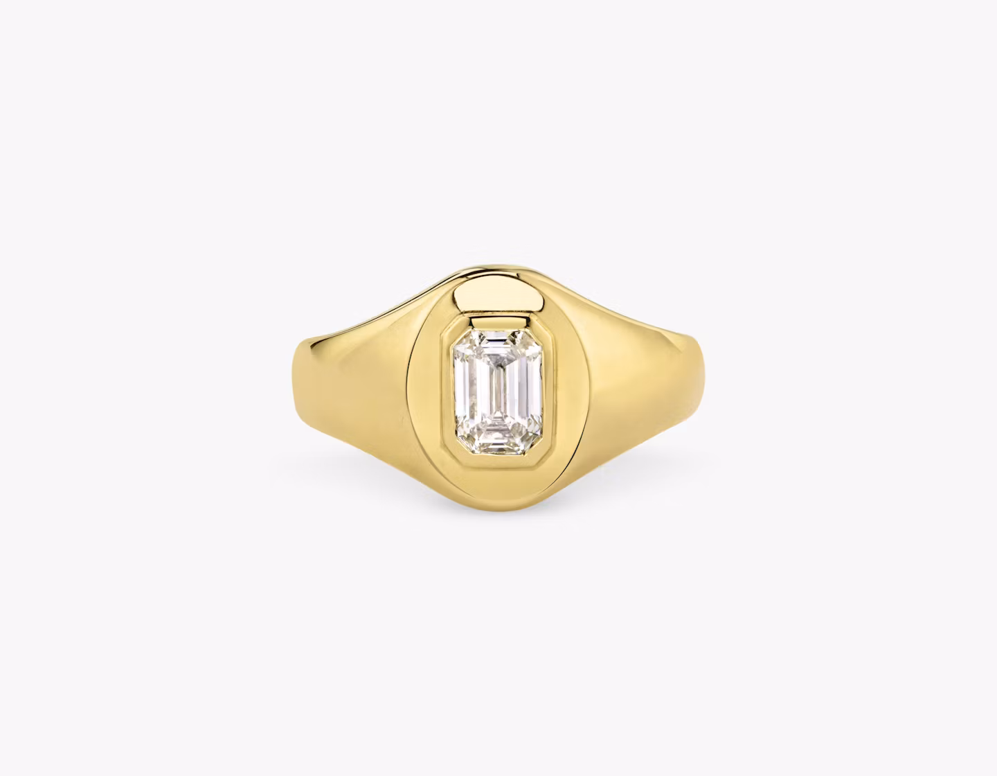 VRAI Signet Ring Emerald | Yellow Gold