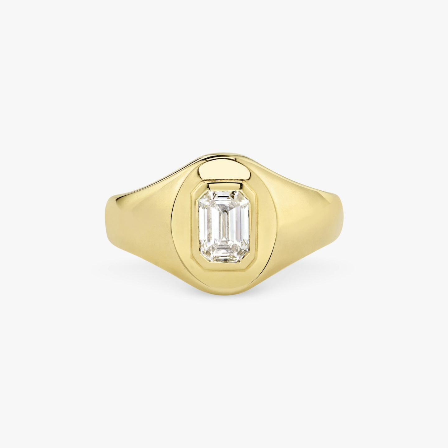VRAI Signet Ring | Emerald | 14k | Yellow Gold