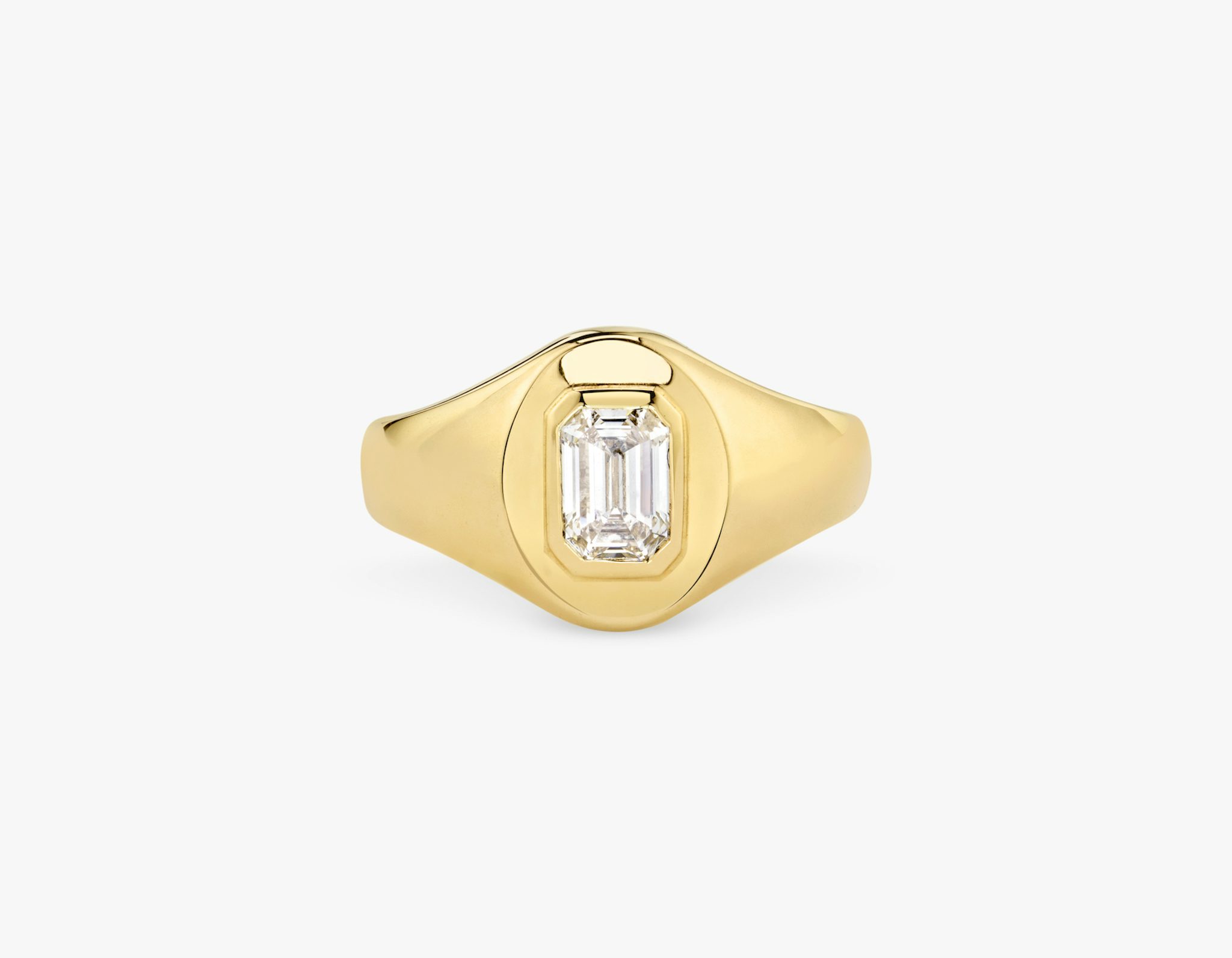 VRAI Signet Ring | Emerald | 14k | Yellow Gold