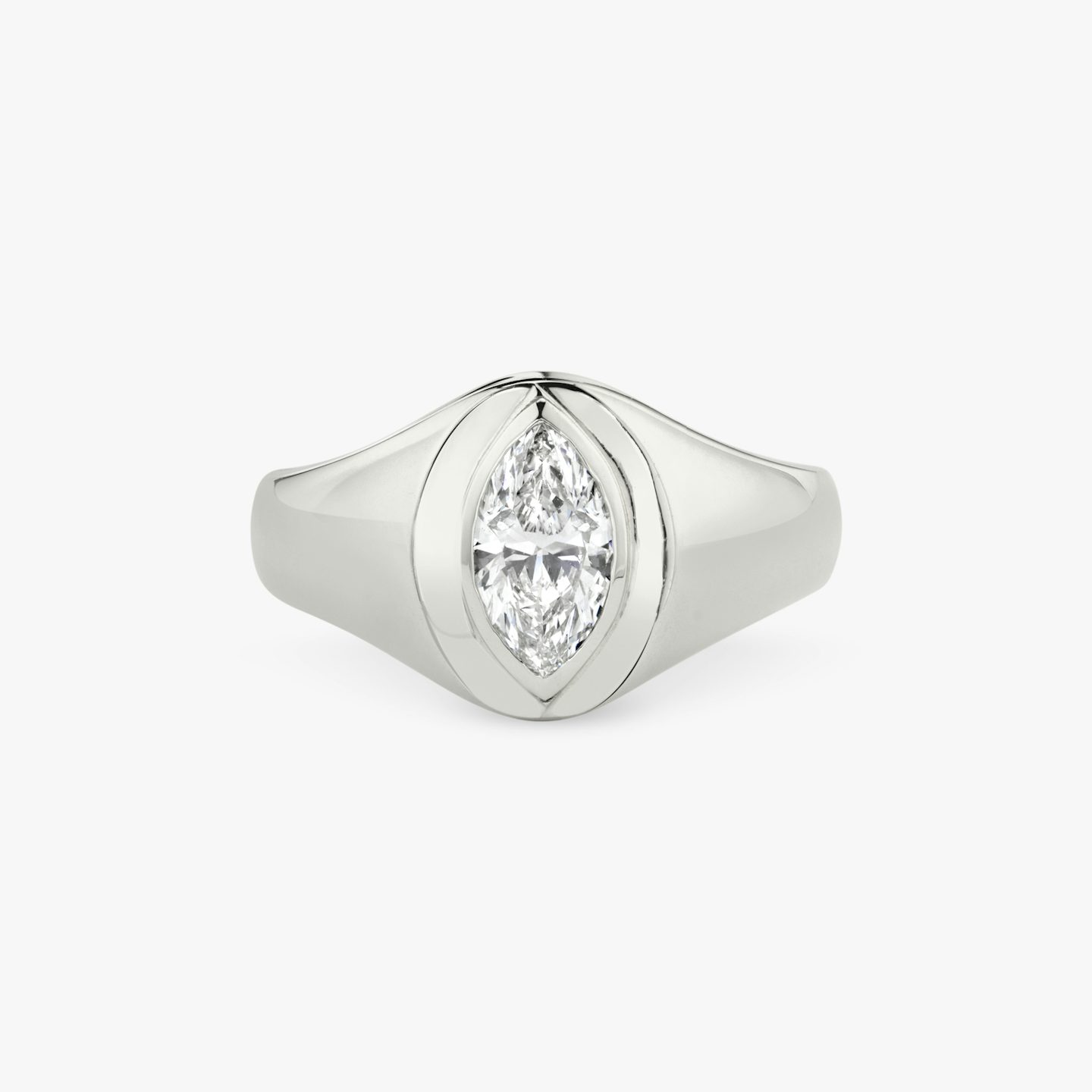VRAI Signet Ring | Marquise | 14k | White Gold