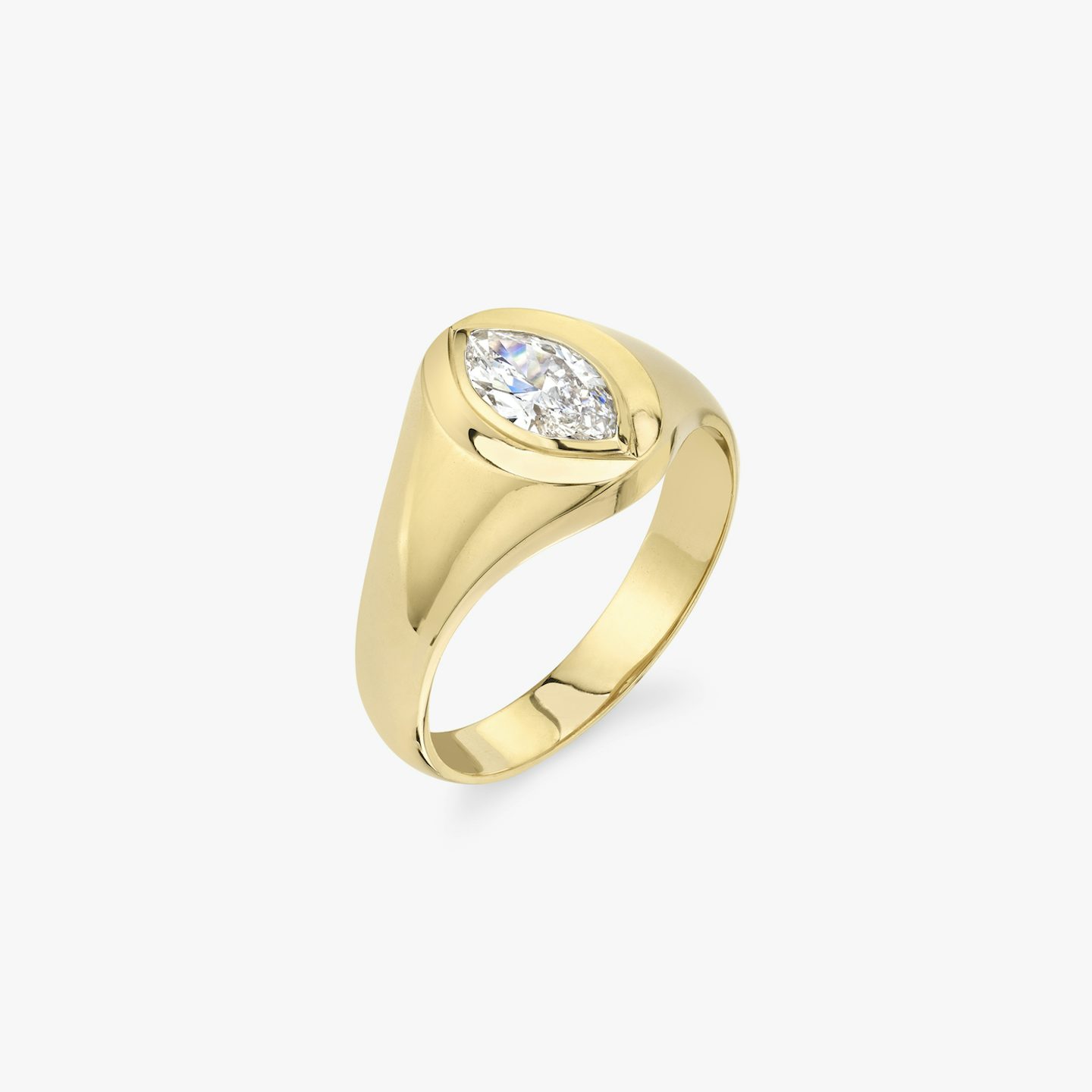 VRAI Signet Ring | Marquise | 14k | Yellow Gold