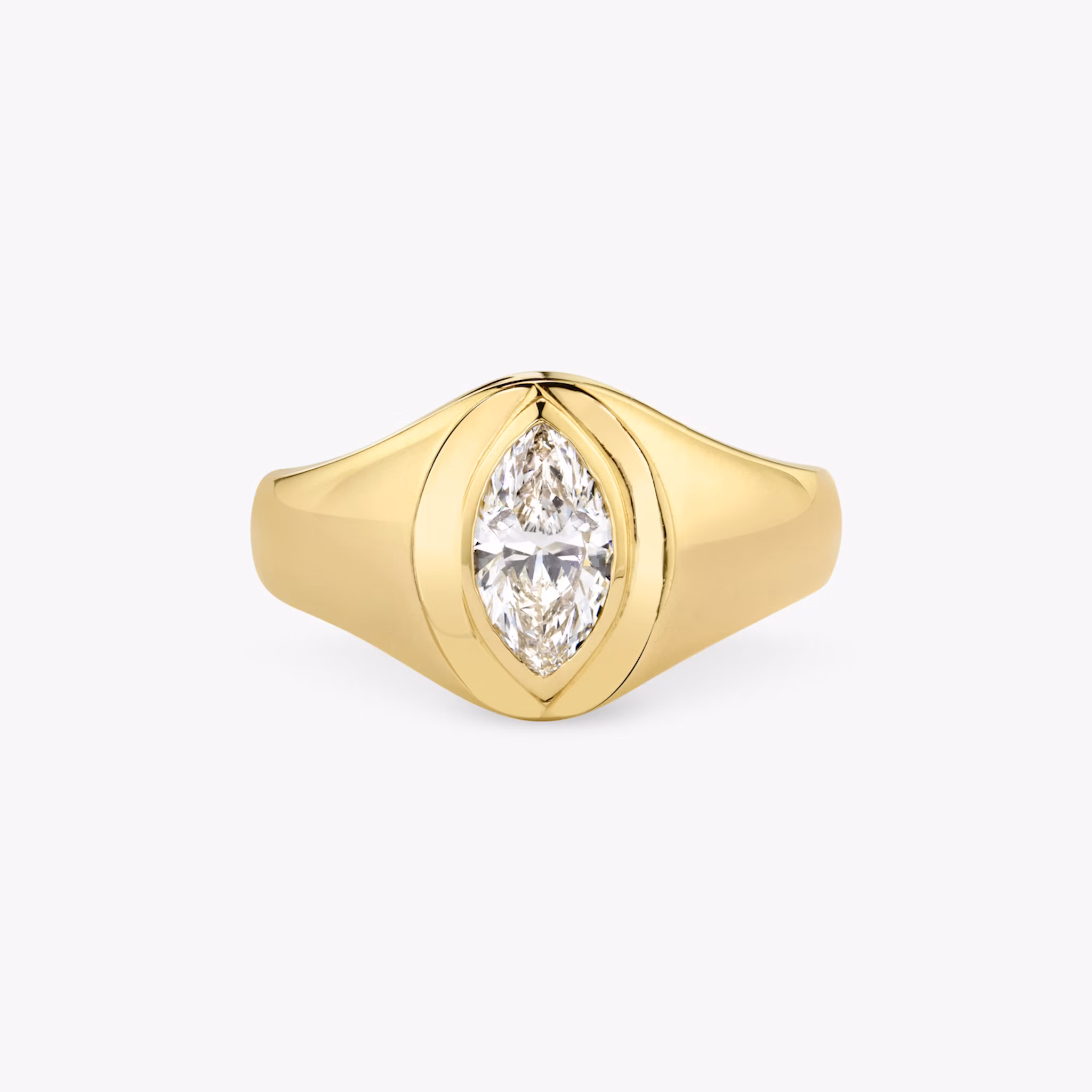 Signet Marquise Diamond Ring