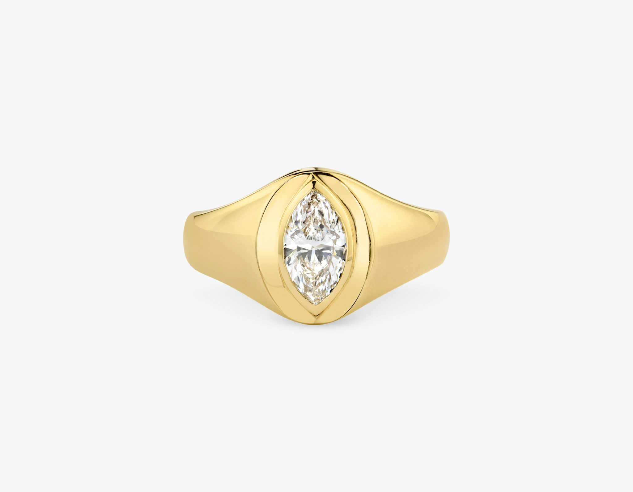Signet Marquise Diamond Ring