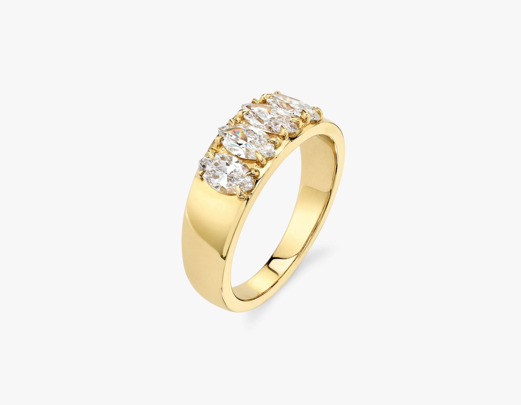 VRAI Tetrad Ring | Marquise | 14k | Yellow Gold