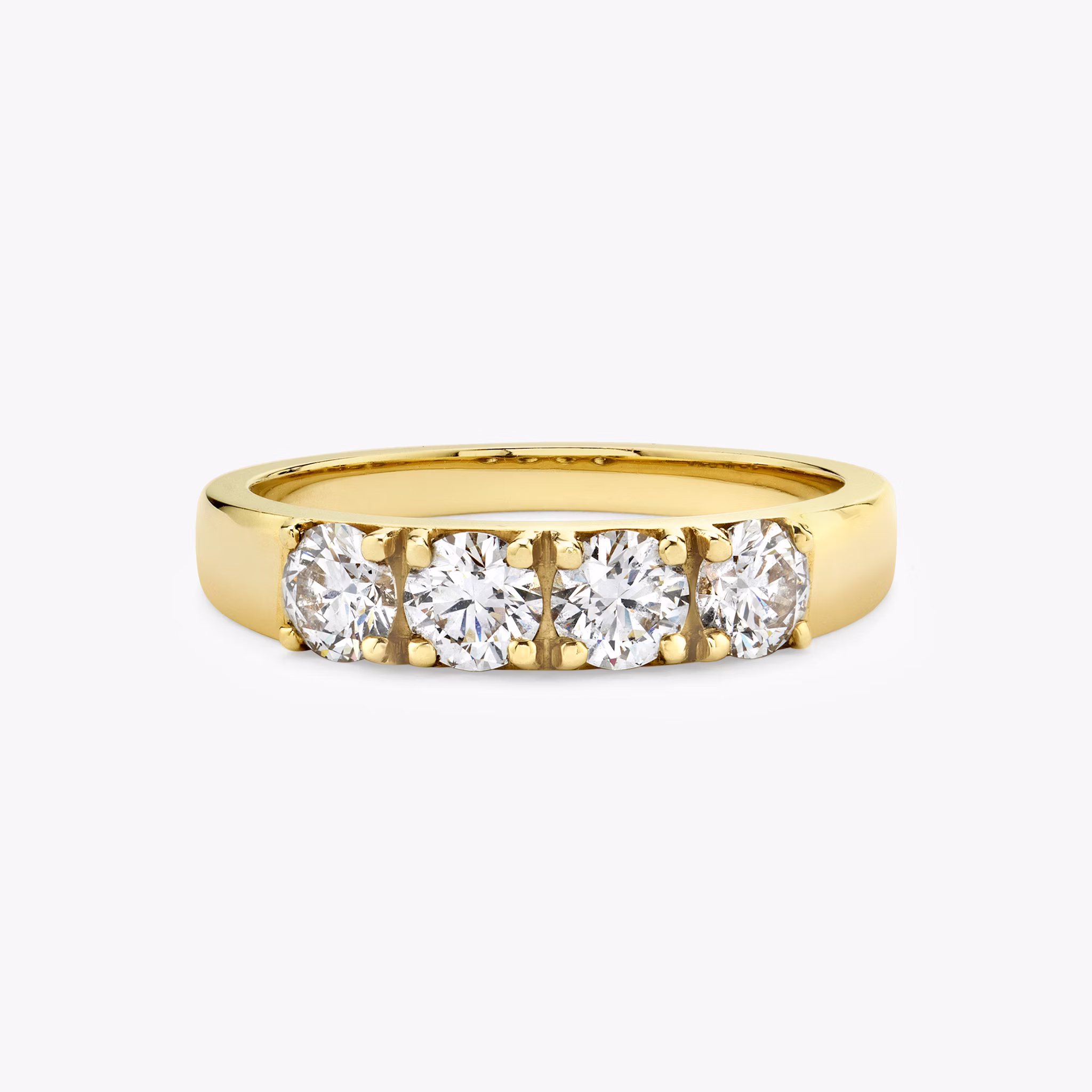 VRAI Tetrad Ring | Round Brilliant | 14k | Yellow Gold