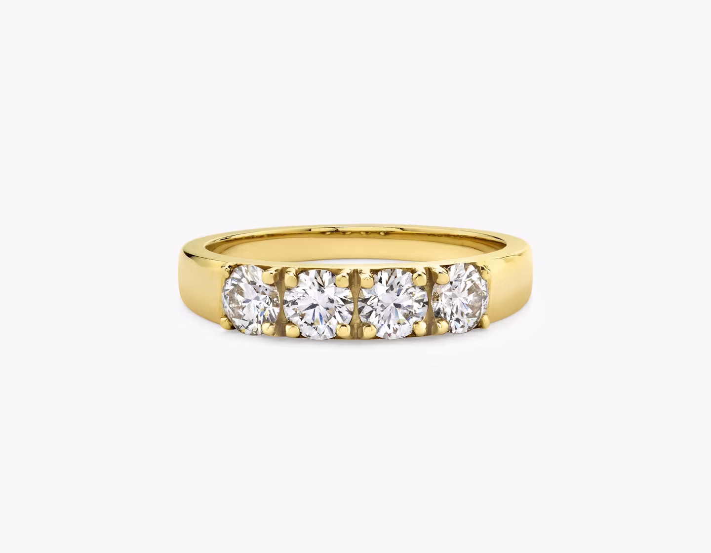 VRAI Tetrad Ring Round Brilliant | Yellow Gold