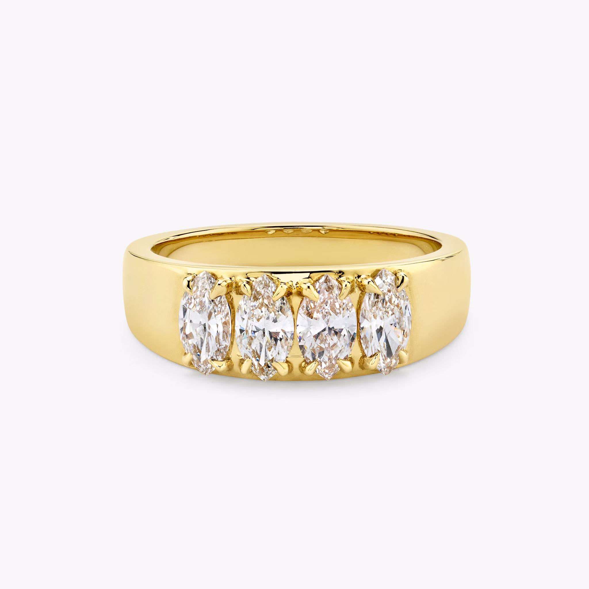 VRAI Tetrad Ring | Marquise | 14k | Yellow Gold