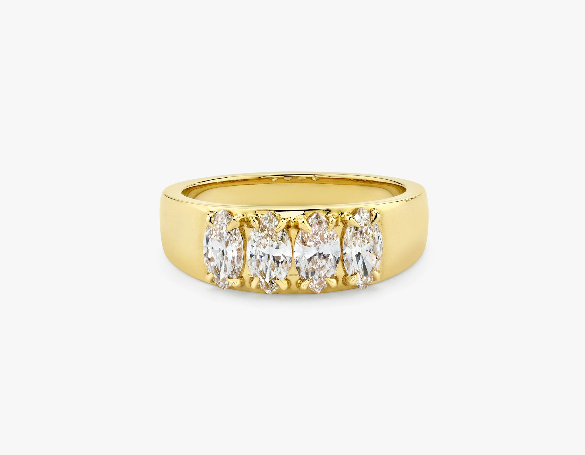 VRAI Tetrad Ring | Marquise | 14k | Yellow Gold