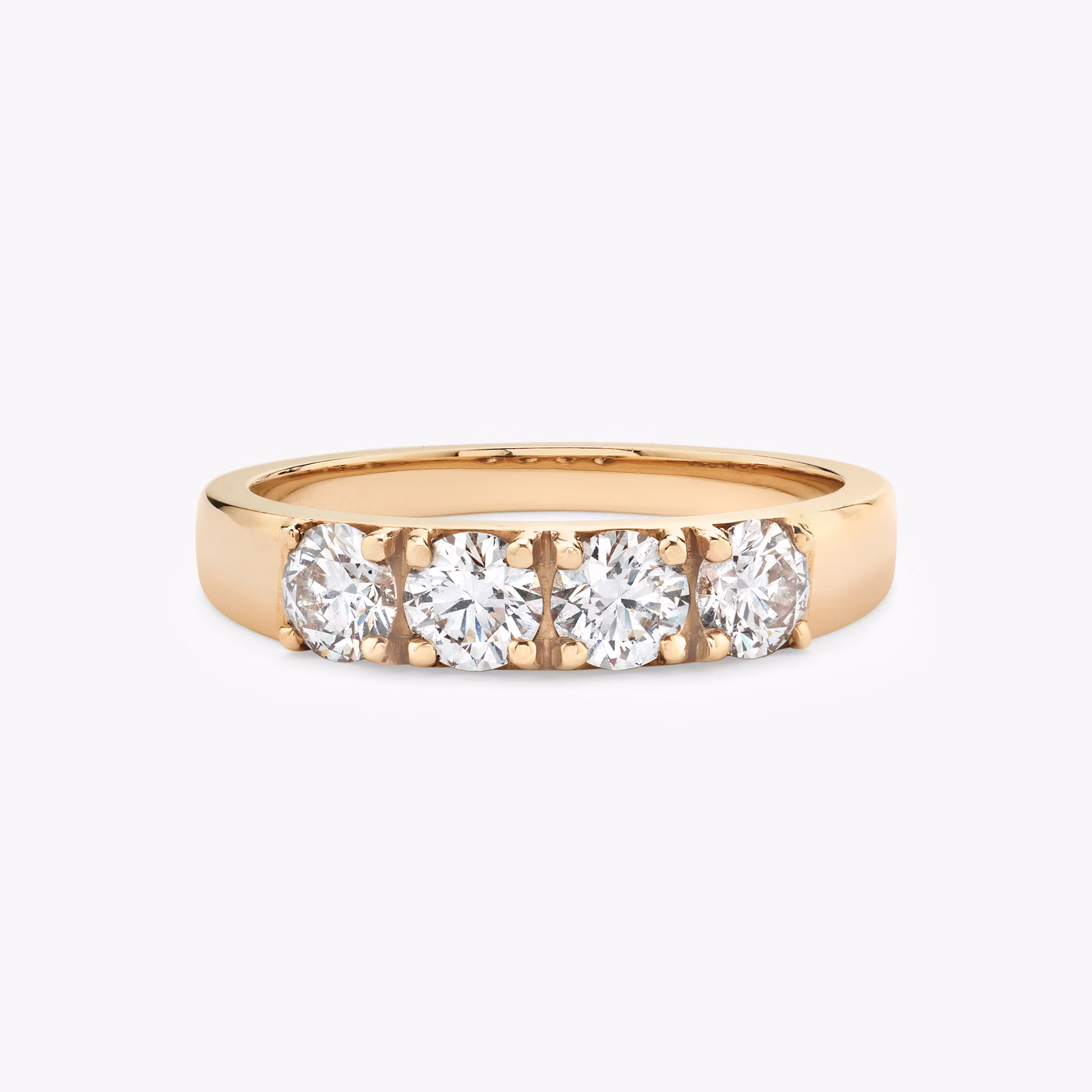 VRAI Tetrad Ring | Round Brilliant | 14k | Rose Gold