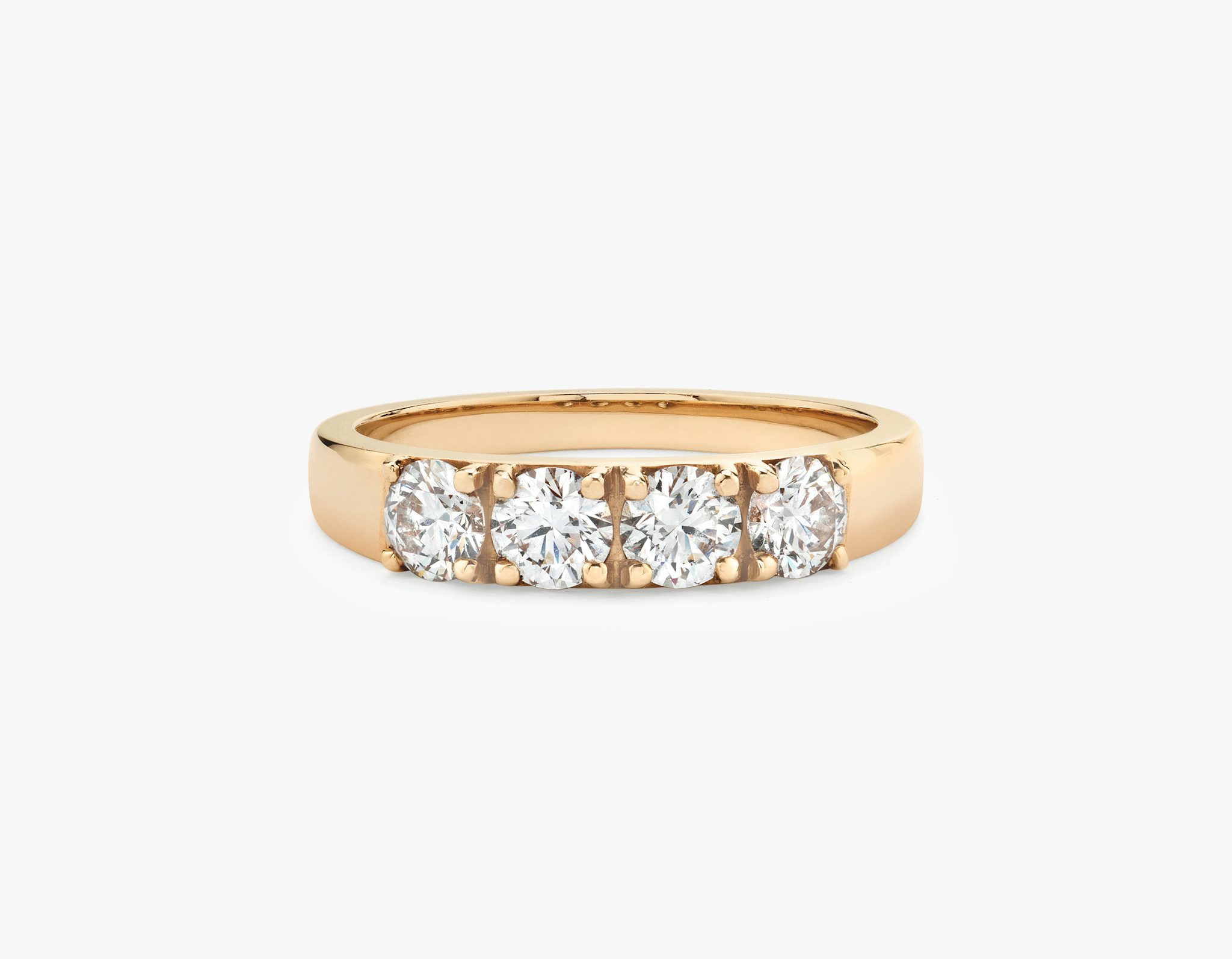 VRAI Tetrad Ring | Round Brilliant | 14k | Rose Gold