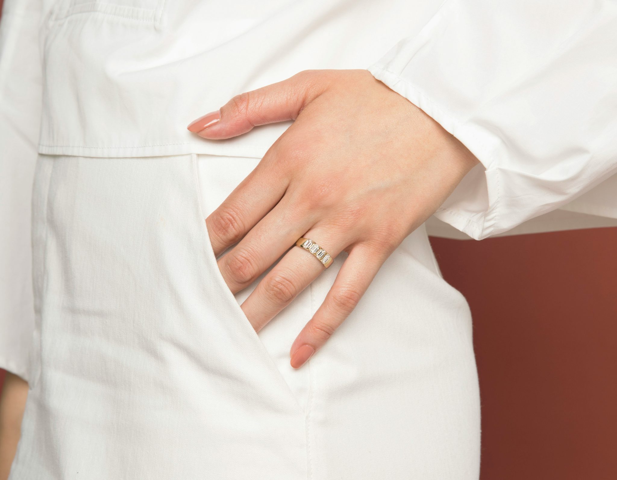 VRAI Tetrad Ring | Emerald | 14k | Yellow Gold