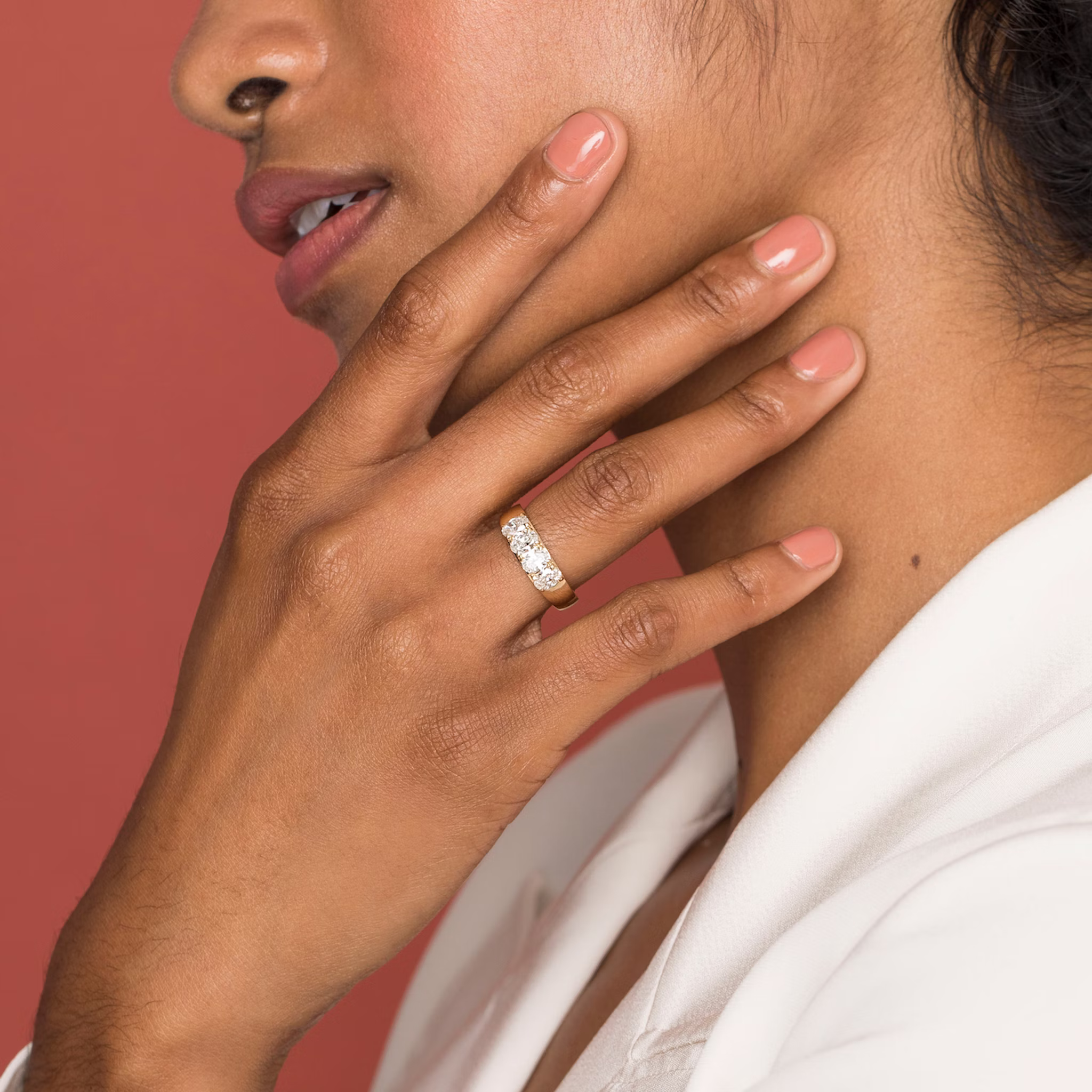 VRAI Tetrad Ring | Oval | 14k | Yellow Gold