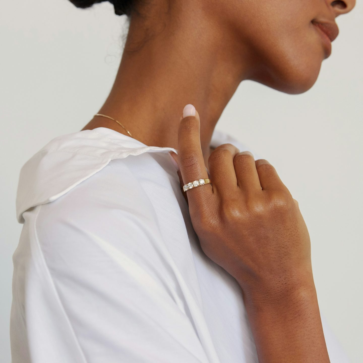 VRAI Tetrad Ring | Round Brilliant | 14k | Yellow Gold