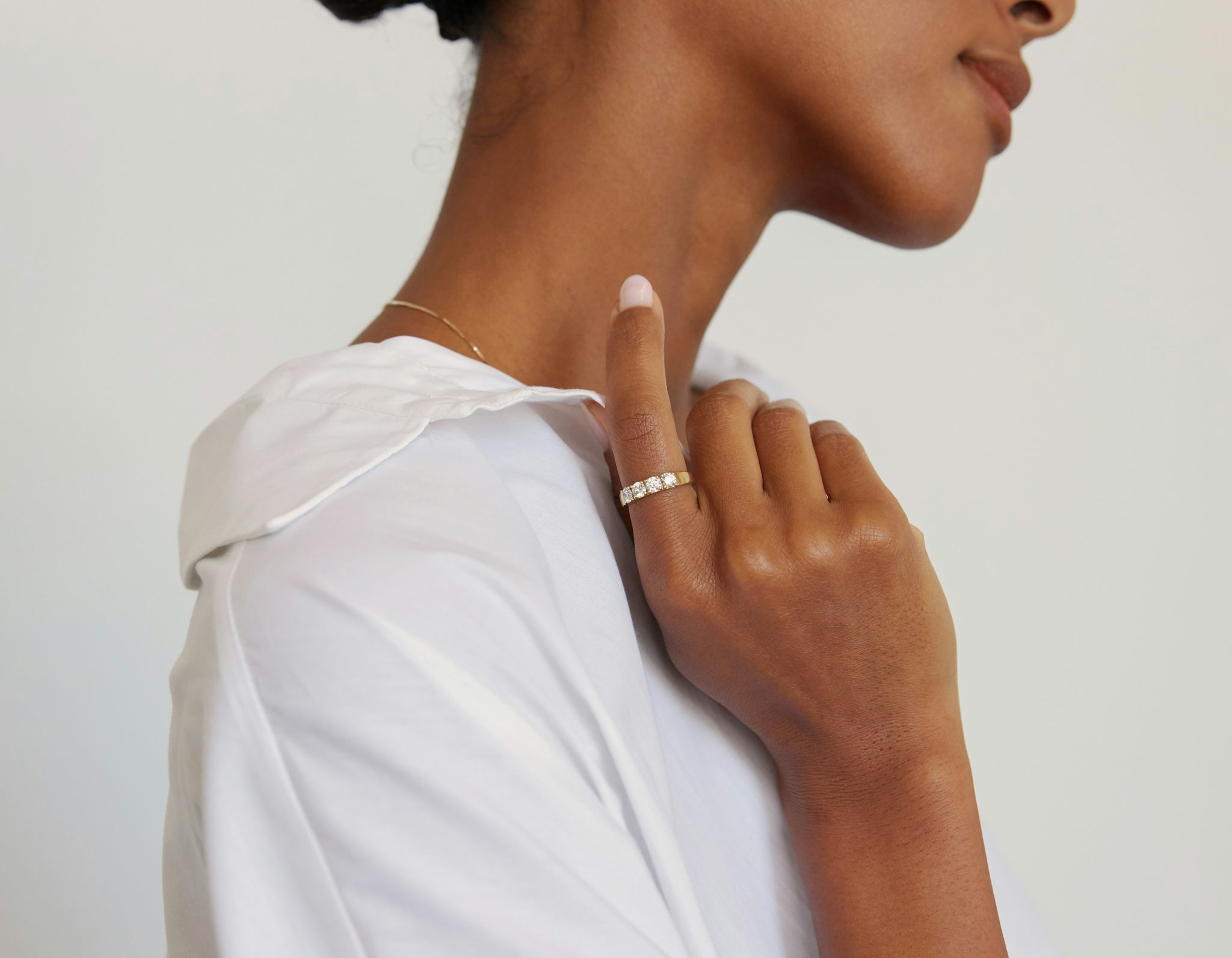 VRAI Tetrad Ring | Round Brilliant | 14k | Yellow Gold