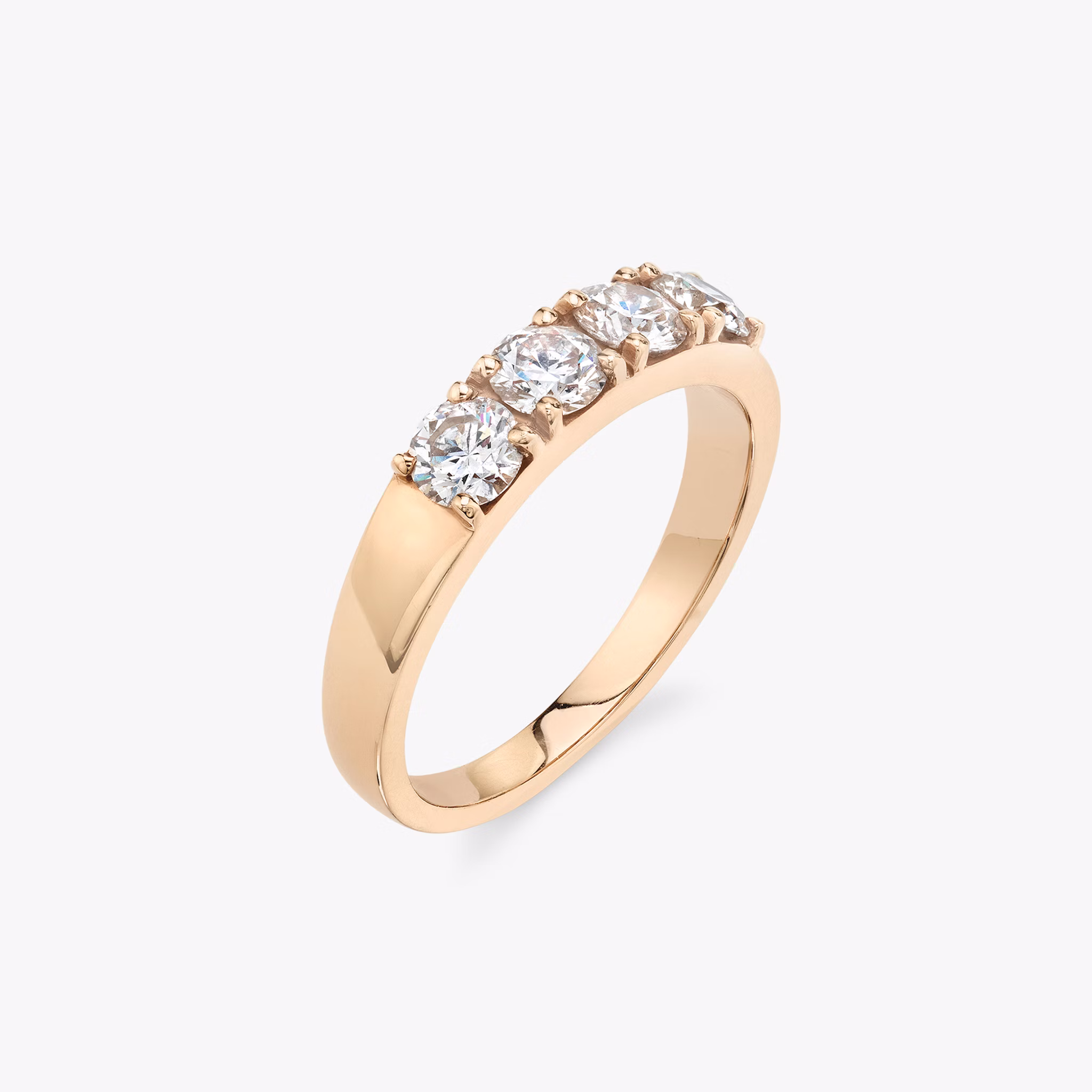 VRAI Tetrad Ring | Round Brilliant | 14k | Rose Gold
