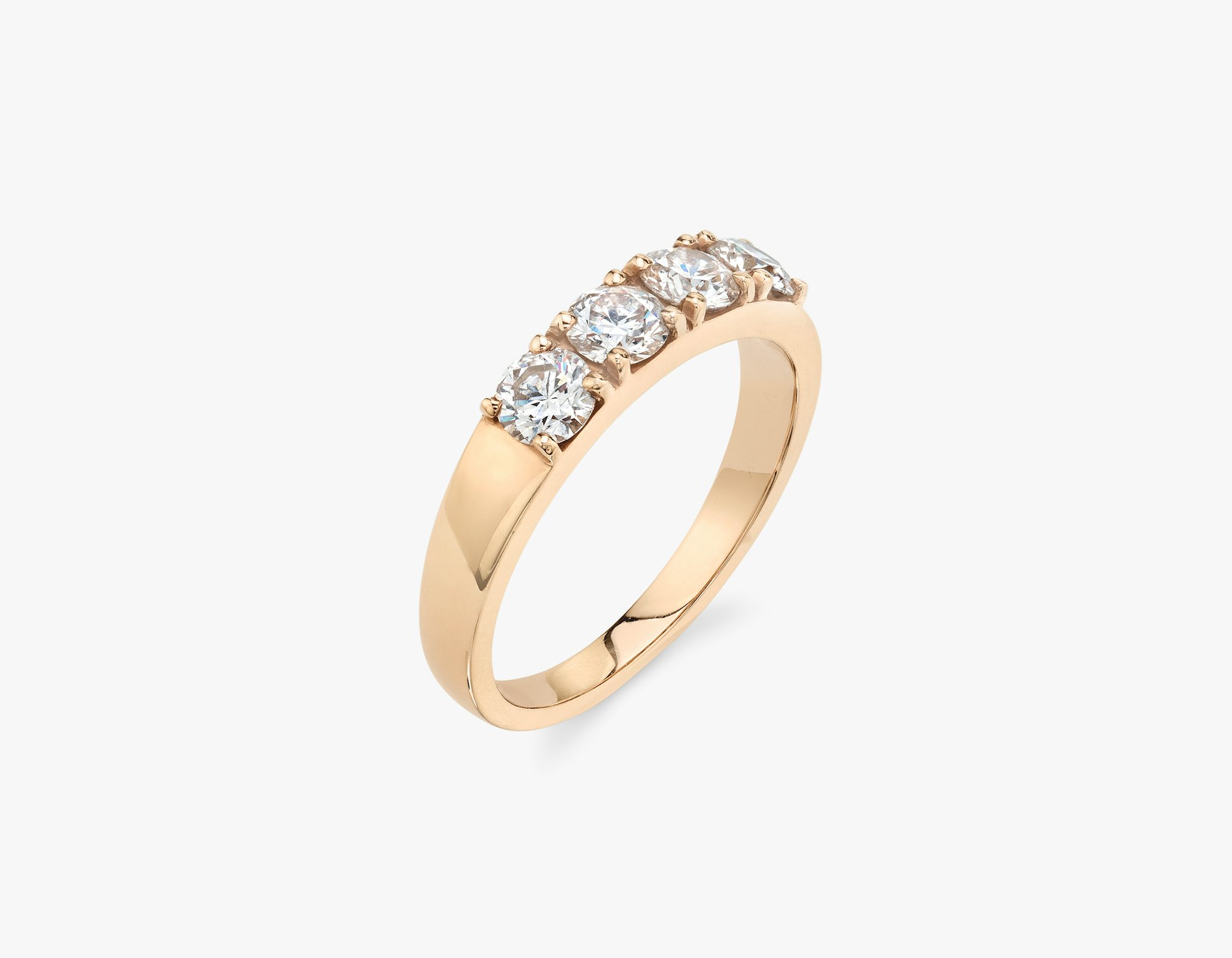 VRAI Tetrad Ring | Round Brilliant | 14k | Rose Gold