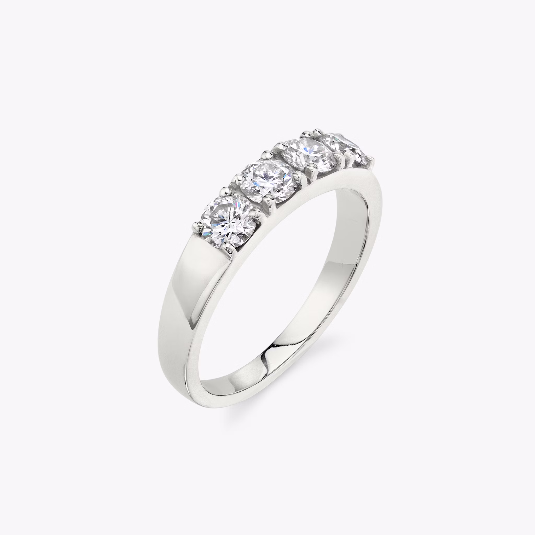 VRAI Tetrad Ring | Round Brilliant | 14k | White Gold