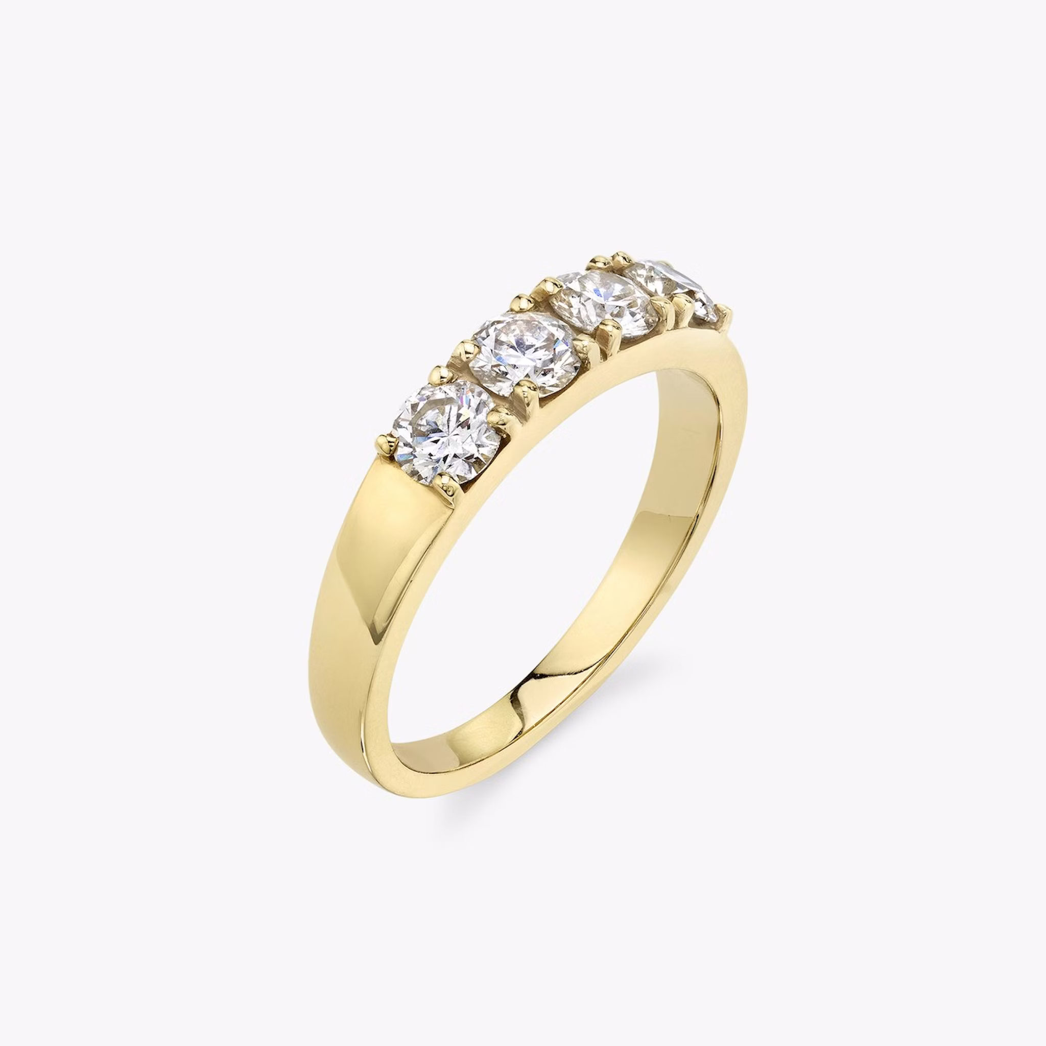 VRAI Tetrad Ring | Round Brilliant | 14k | Yellow Gold