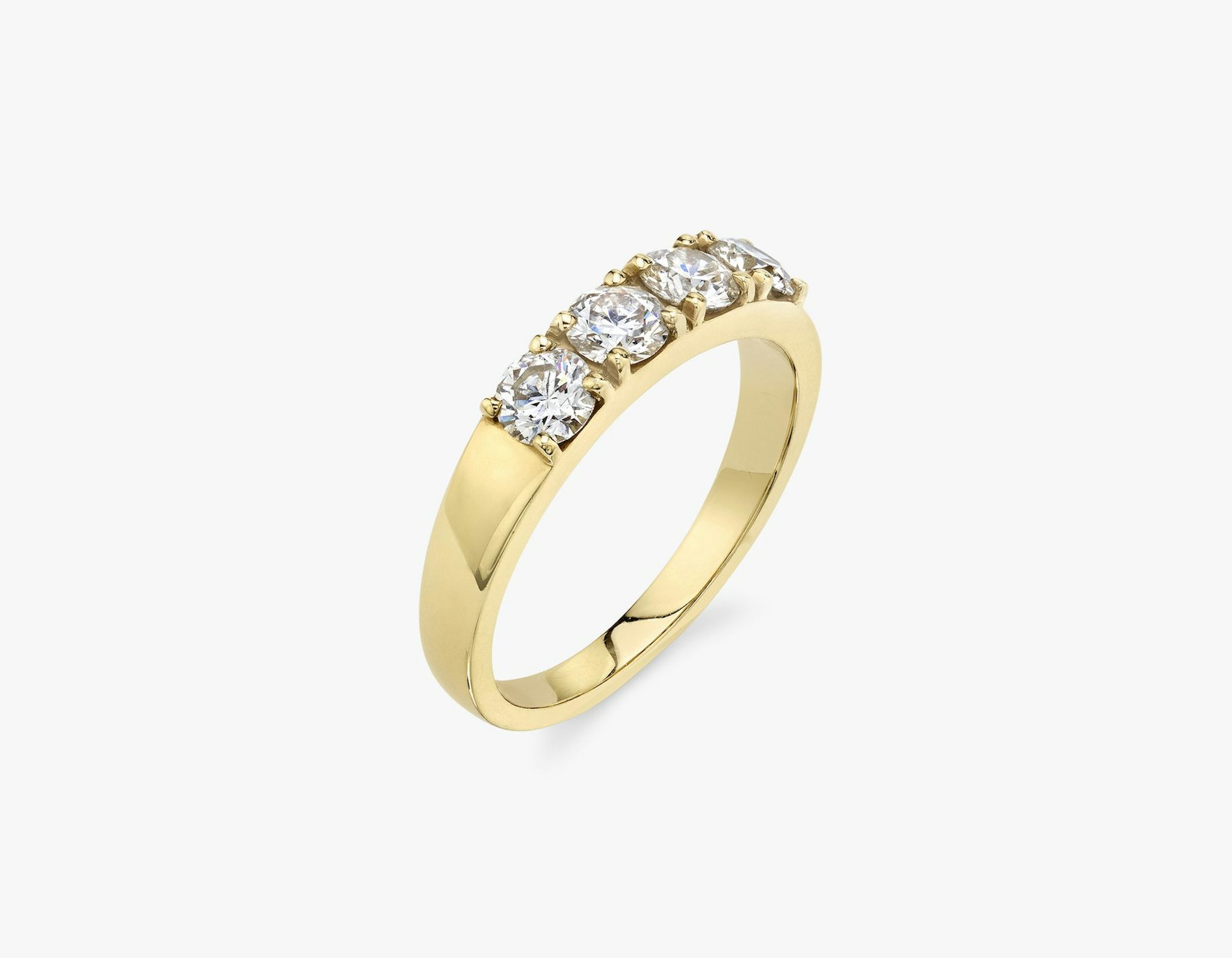 VRAI Tetrad Ring | Round Brilliant | 14k | Yellow Gold