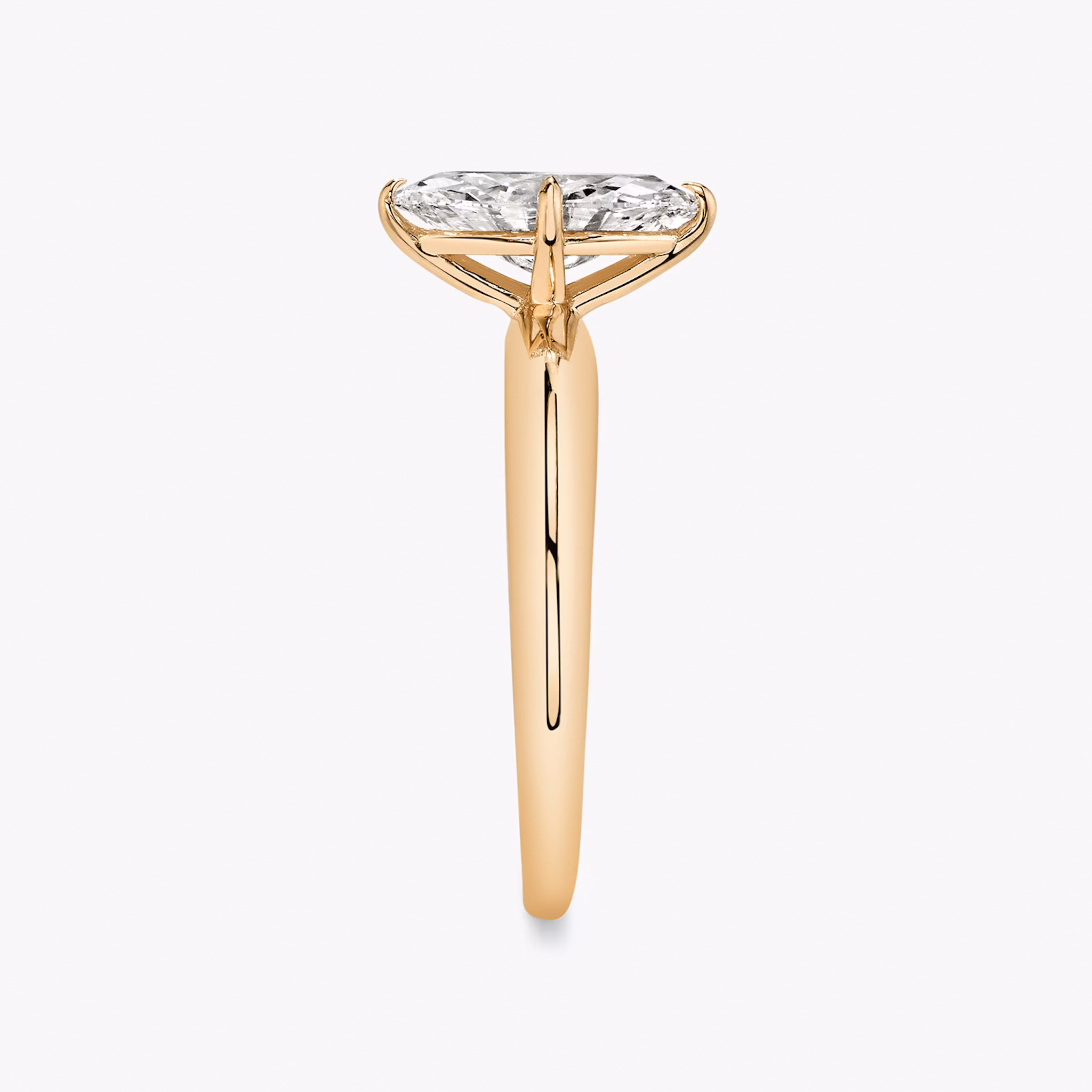 The Curator | Marquise | 14k | Rose Gold | bandAccent: Plain | diamondOrientation: vertical | caratWeight: other